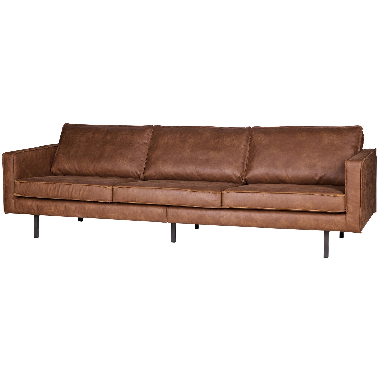 Woood Rodeo 3 Zits Bank Ecoleer Cognac - KwaliteitWonen.nl