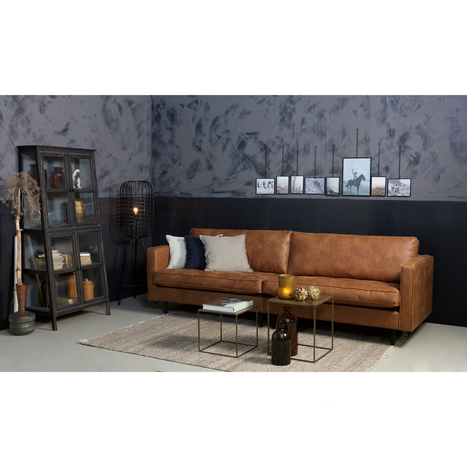 Woood Rodeo Classic 3 Zits Bank Ecoleer Cognac - KwaliteitWonen.nl