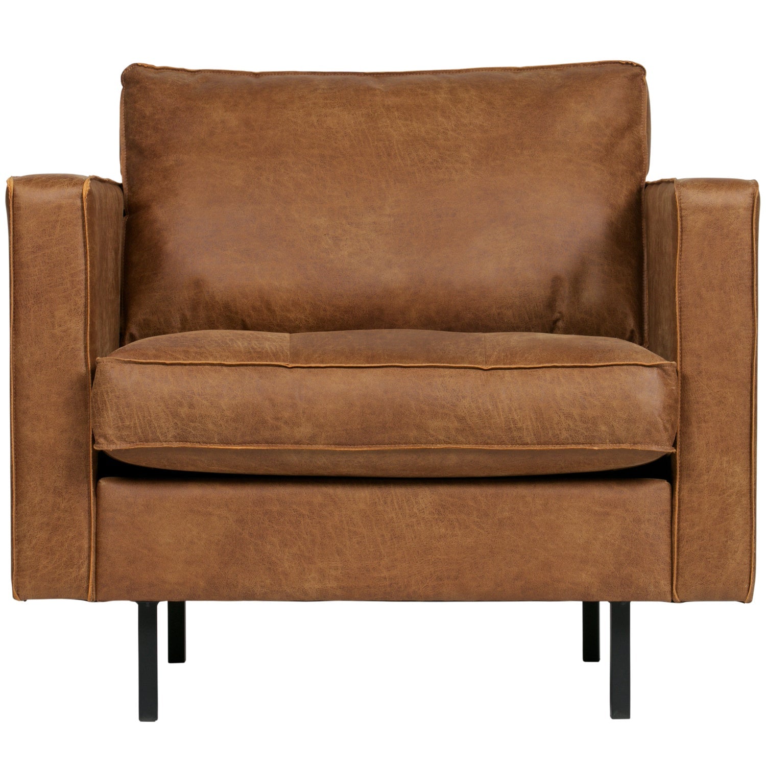 Woood Rodeo Classic Fauteuil Ecoleer Cognac - KwaliteitWonen.nl