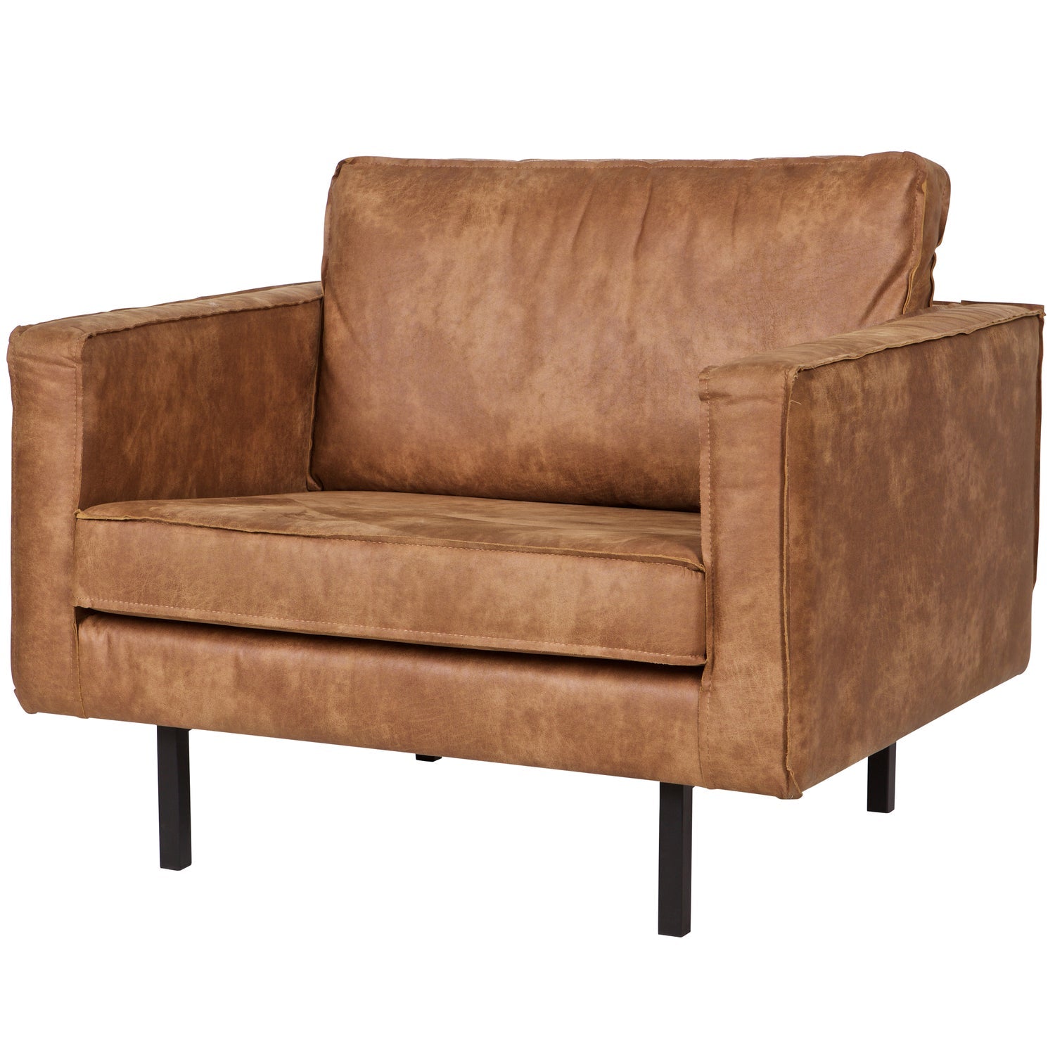 Woood Rodeo Fauteuil Ecoleer Cognac - KwaliteitWonen.nl
