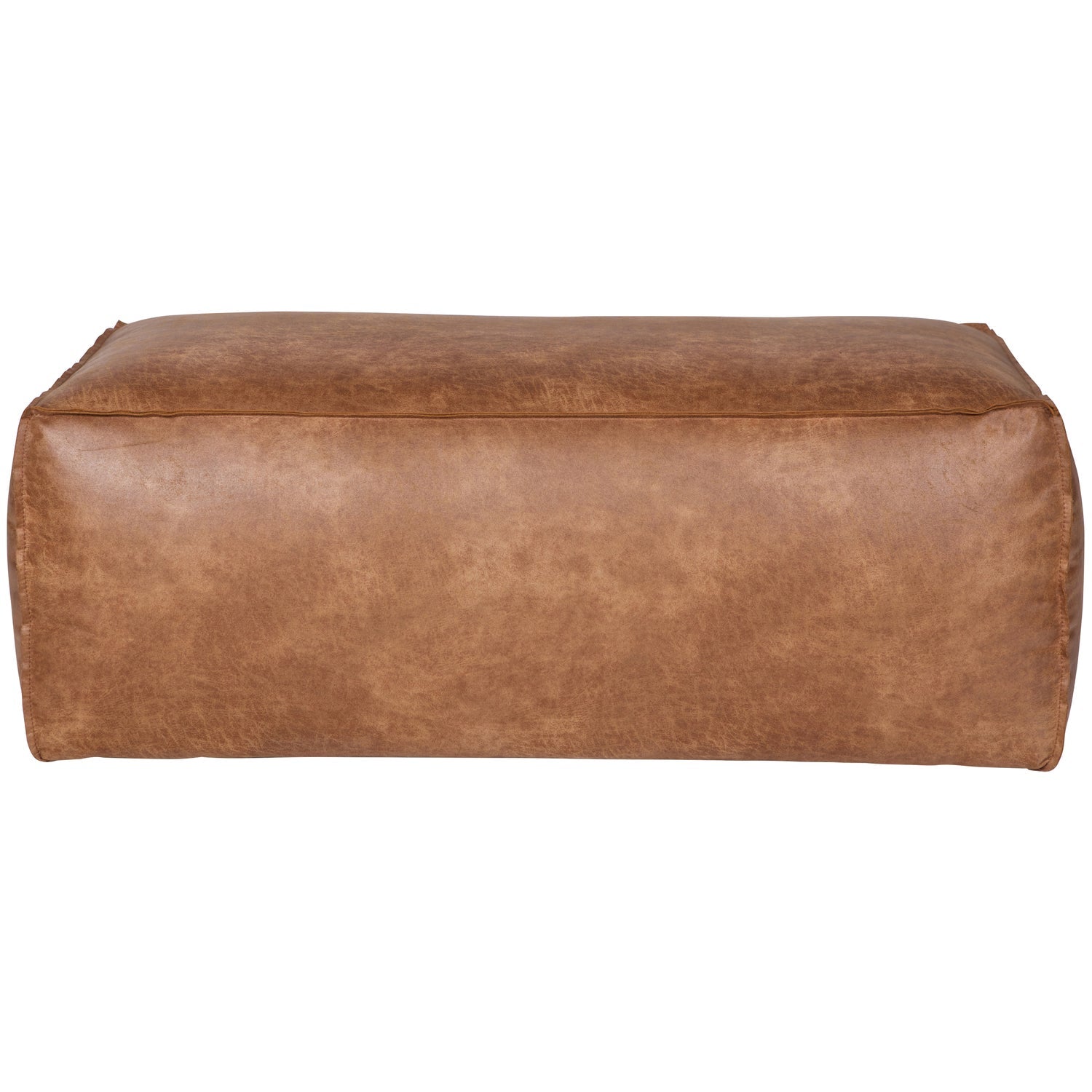 Woood Rodeo Poef 43x120x60 Ecoleer Cognac - KwaliteitWonen.nl