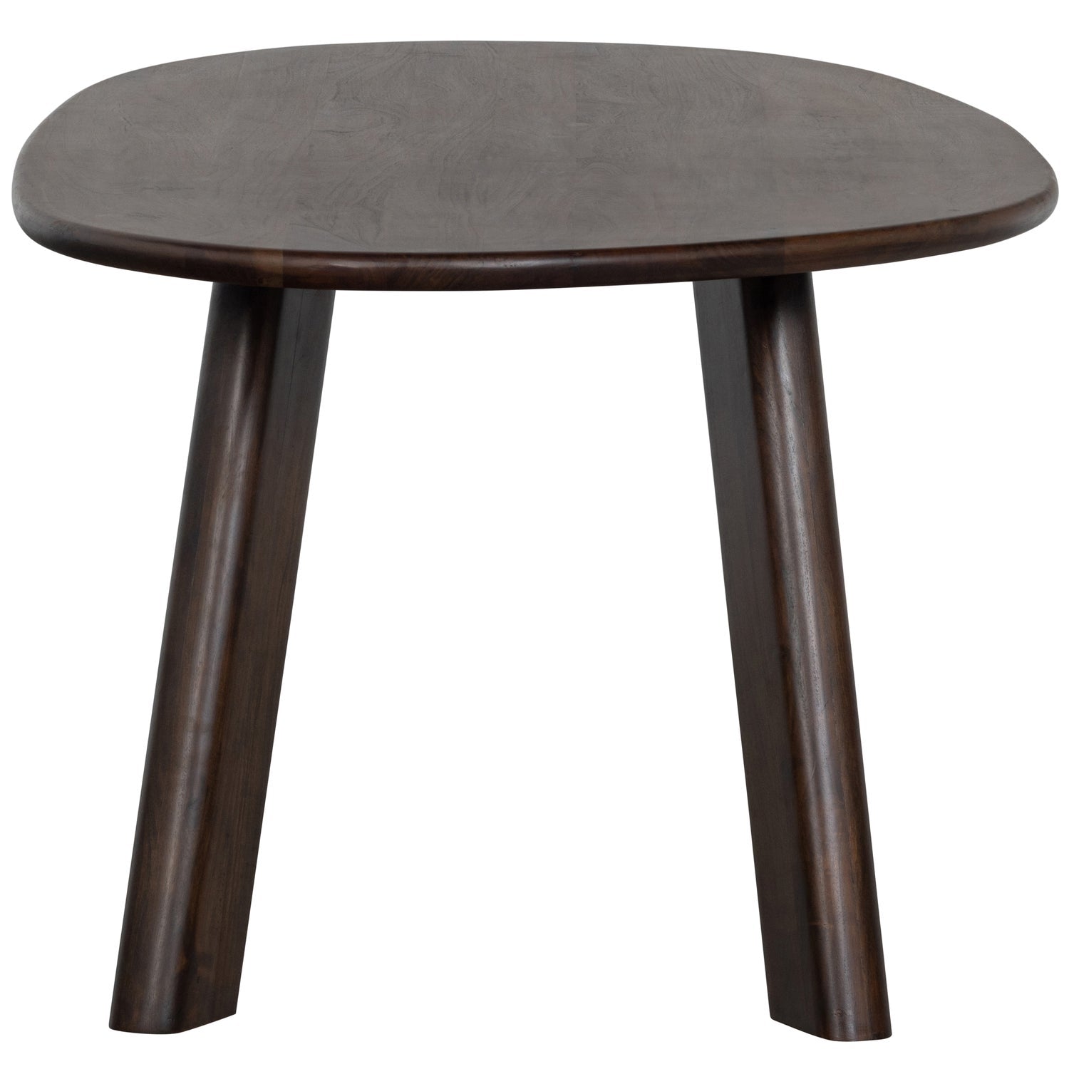 Woood Roundly Eettafel Bureau Mangohout Donkerbruin 200x100cm - KwaliteitWonen.nl