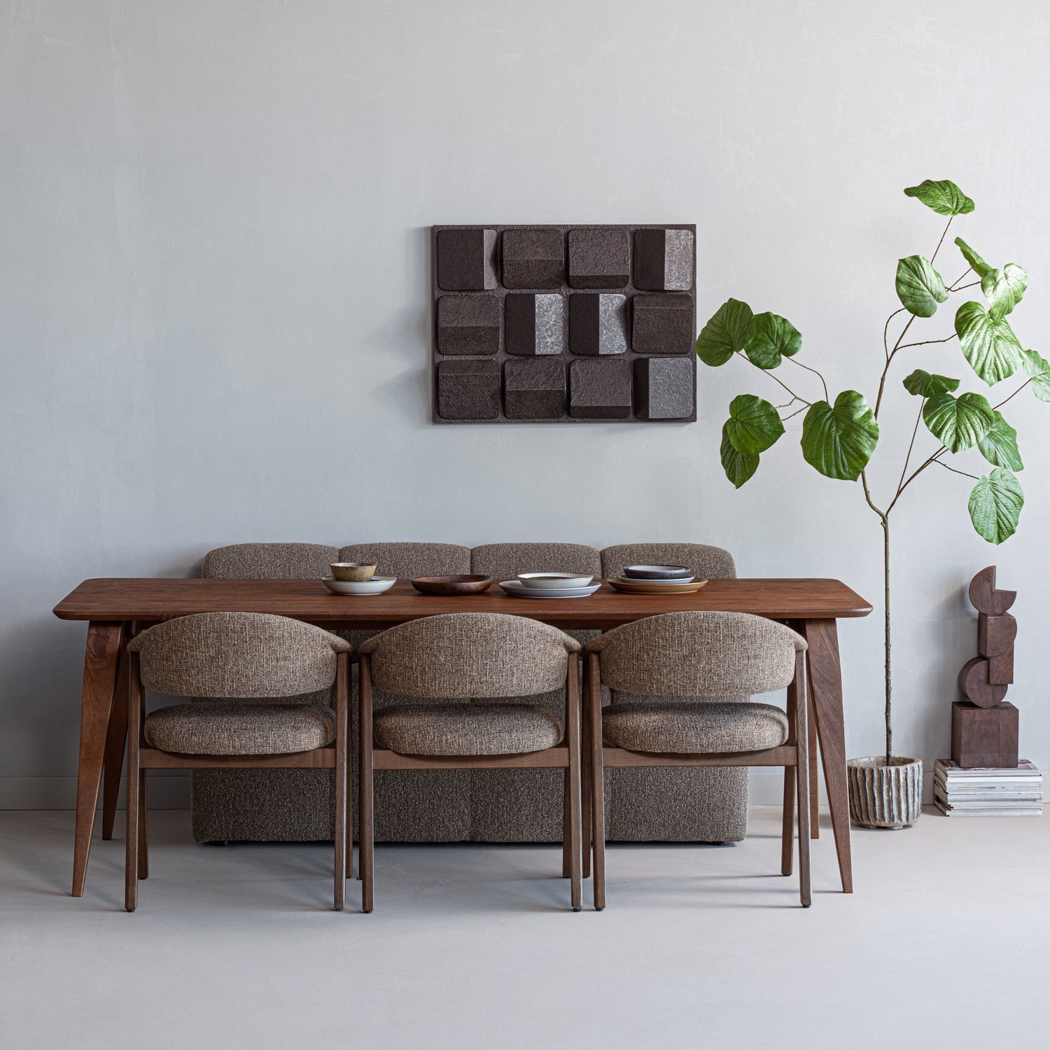 Woood Rubo Eettafel 220x95 Cm Mangohout Bruin - KwaliteitWonen.nl