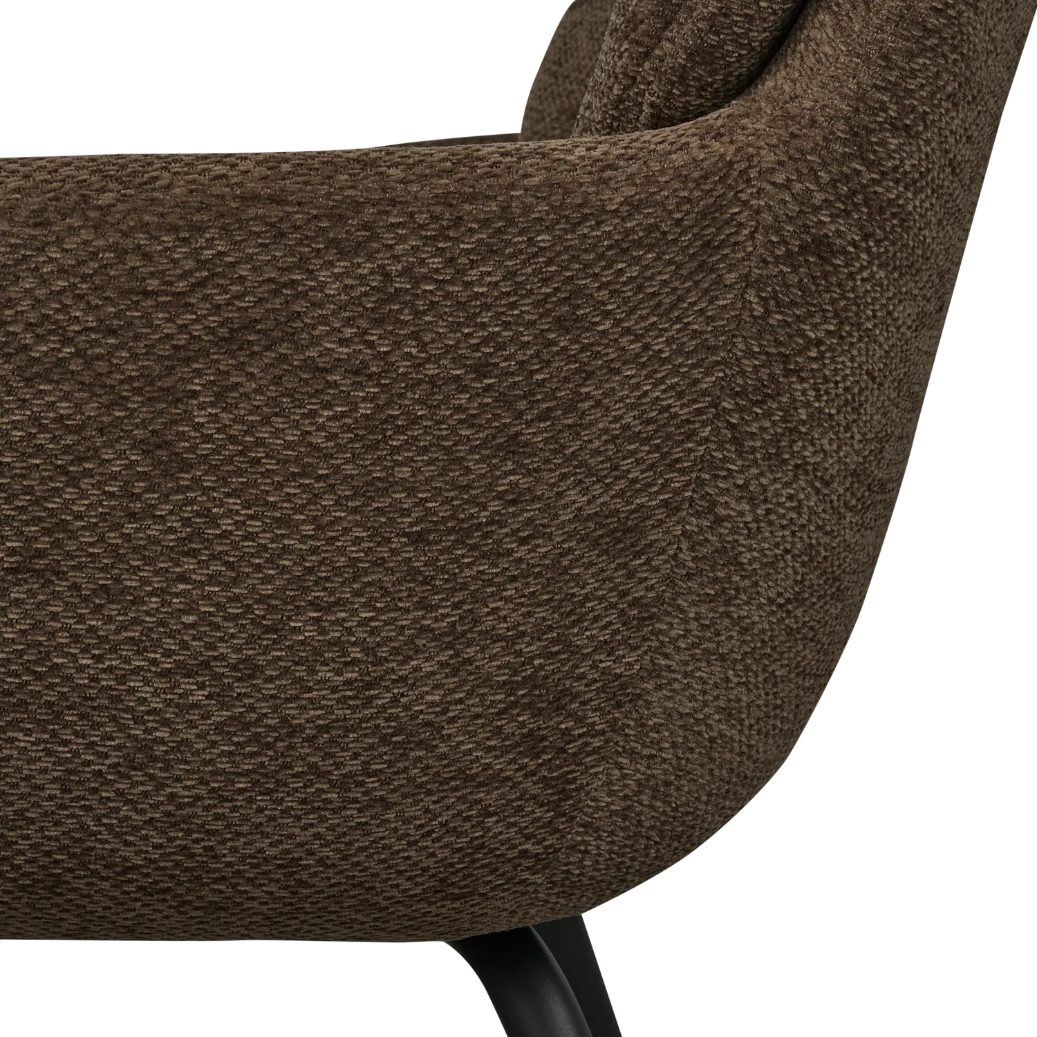 Woood Runa Eetkamerstoel Chenille Warmbruin - KwaliteitWonen.nl