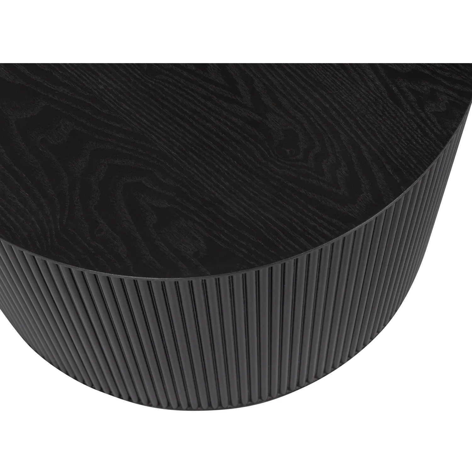 Woood Sanne Bijzettafel Mdf Rond Zwart - KwaliteitWonen.nl