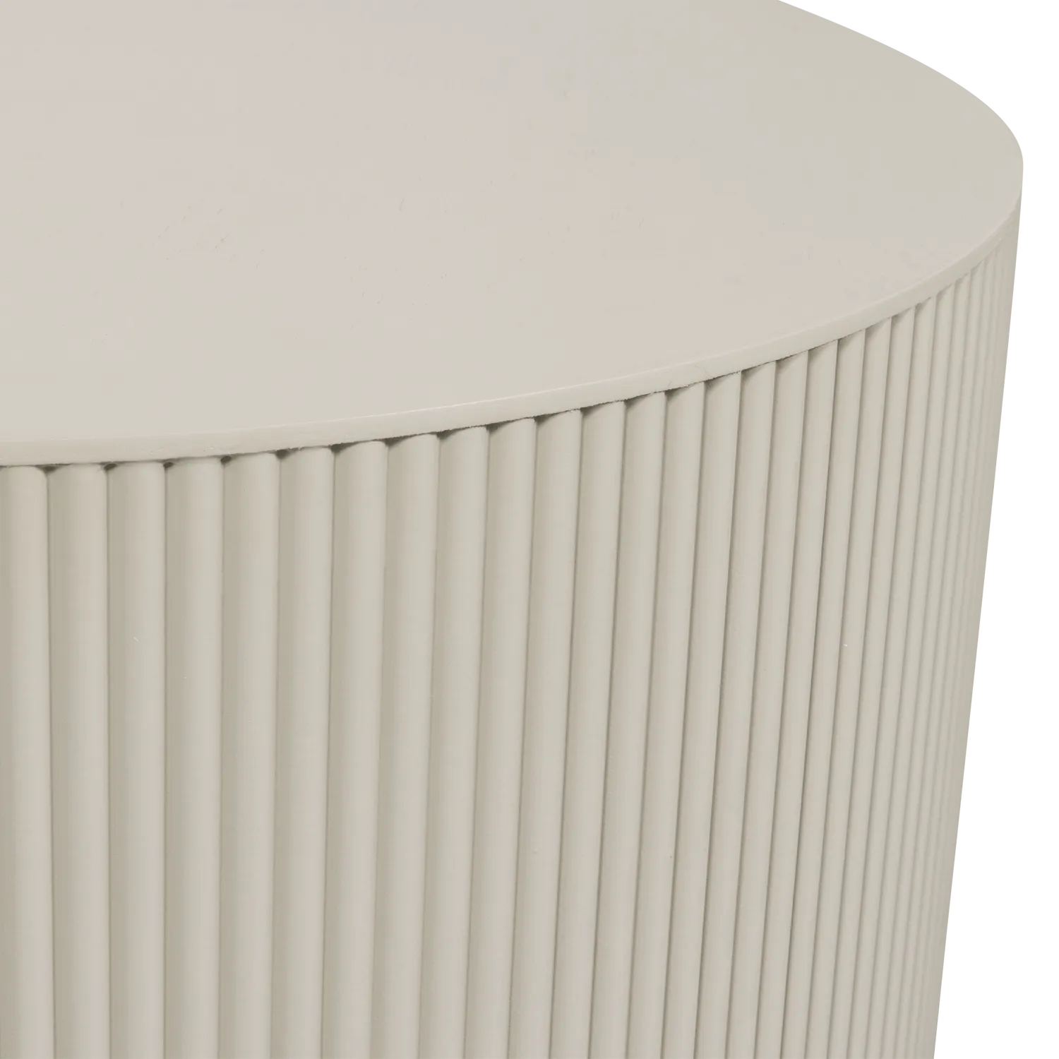 Woood Sanne Bijzettafel Rond Mdf Antiek Beige - KwaliteitWonen.nl
