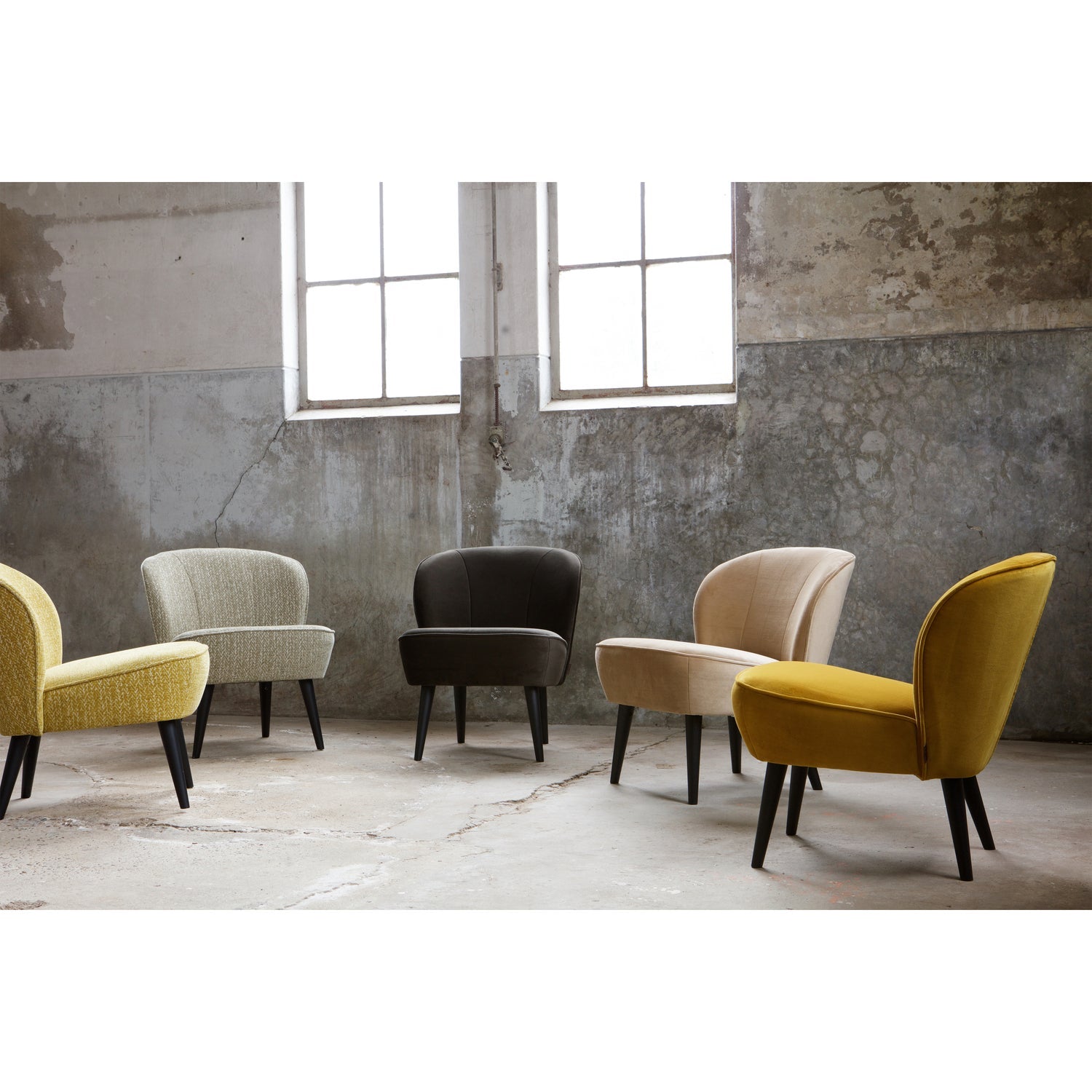 Woood Sara Fauteuil Velvet Oker-Kwaliteitwonen.nl