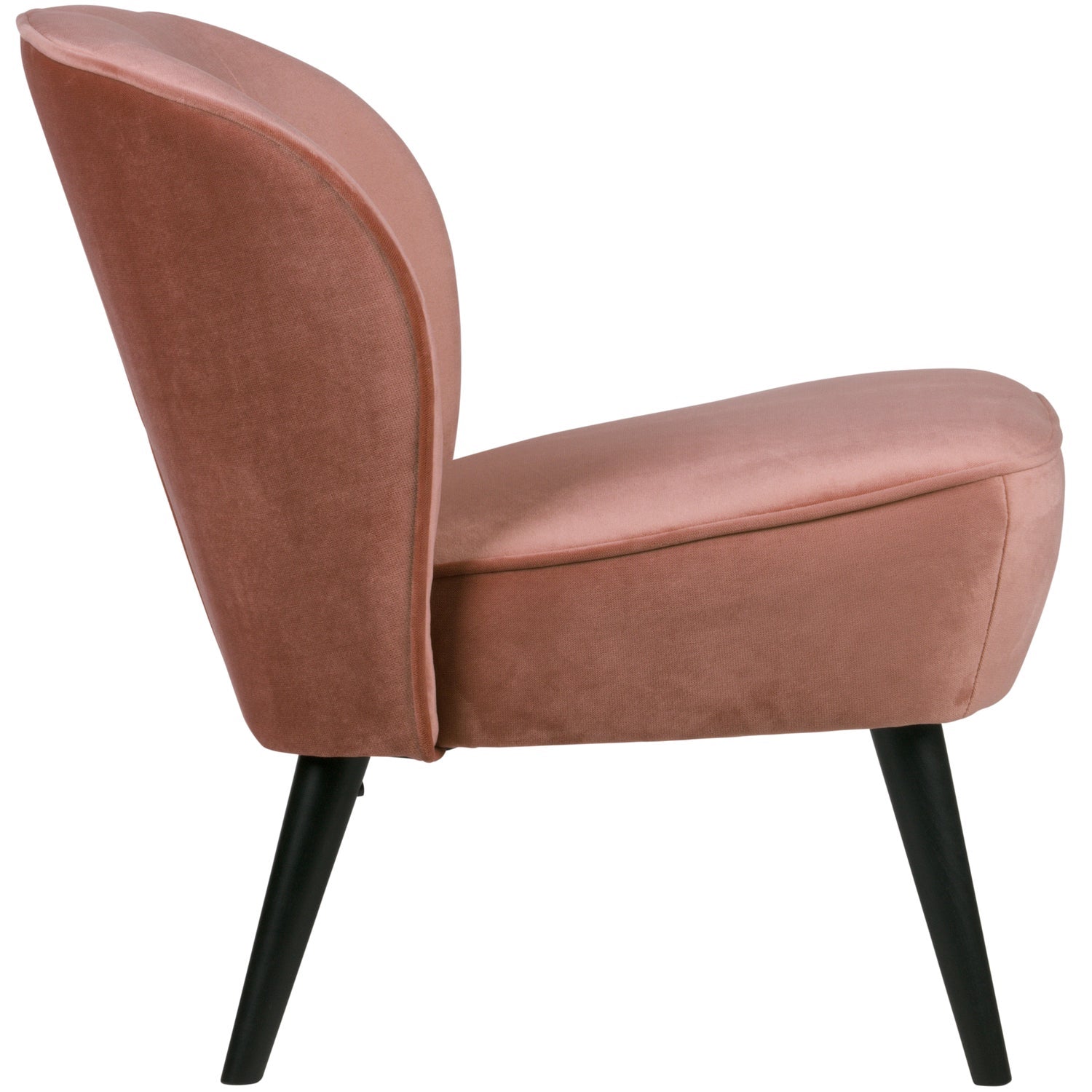 Woood Sara Fauteuil Velvet Oud Roze - KwaliteitWonen.nl