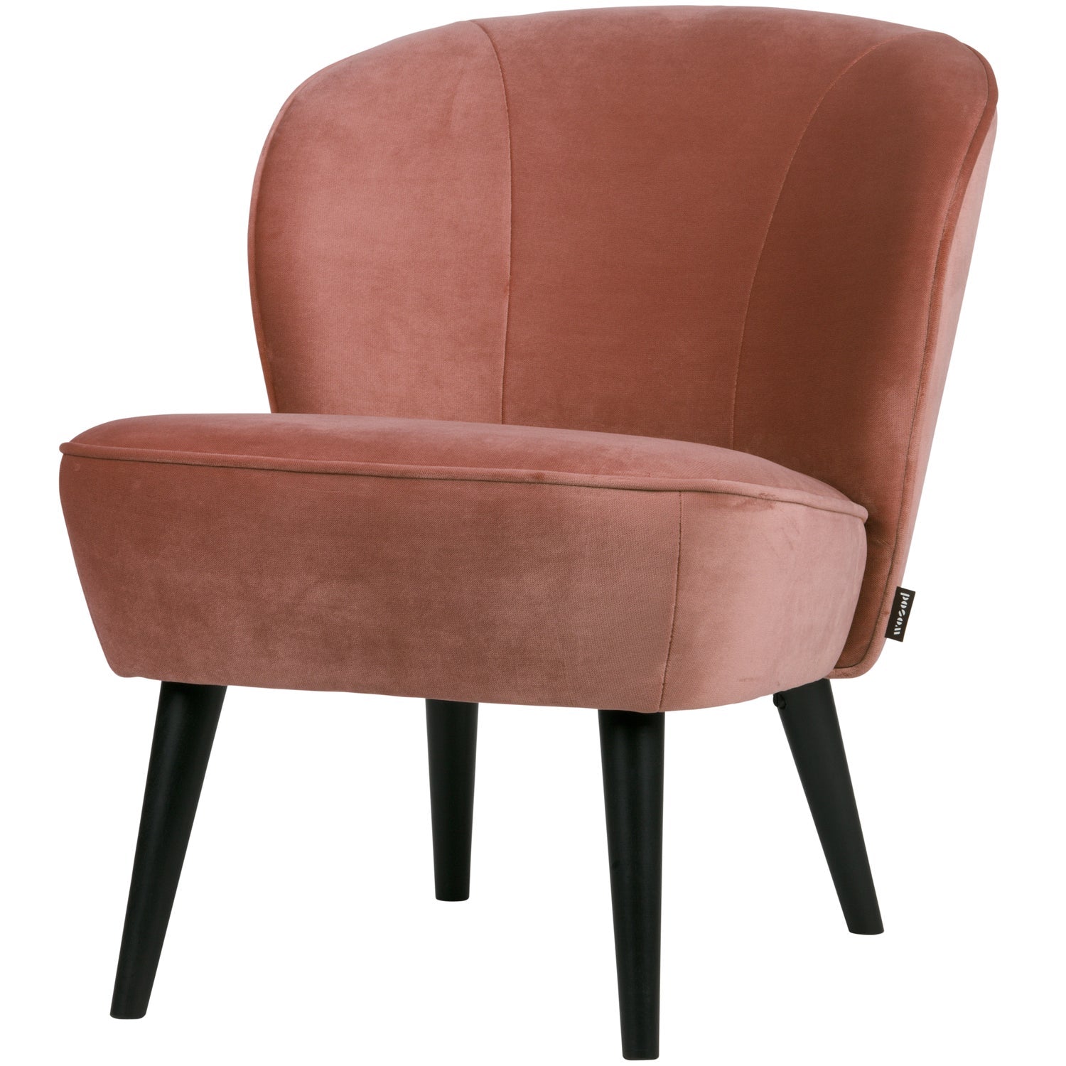 Woood Sara Fauteuil Velvet Oud Roze - KwaliteitWonen.nl