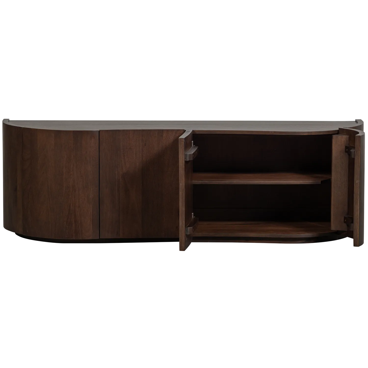 Woood Sense Dressoir 4 Deurs Mangohout Walnoot - KwaliteitWonen.nl