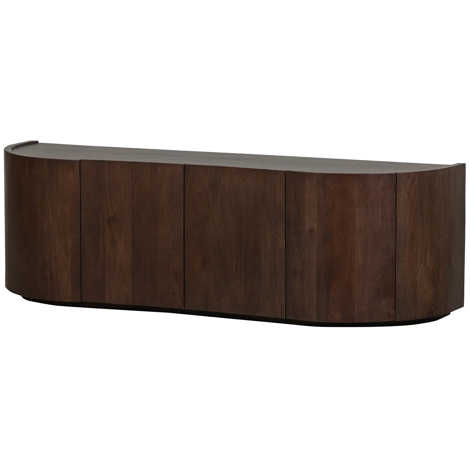 Woood Sense Dressoir 4 Deurs Mangohout Walnoot - KwaliteitWonen.nl