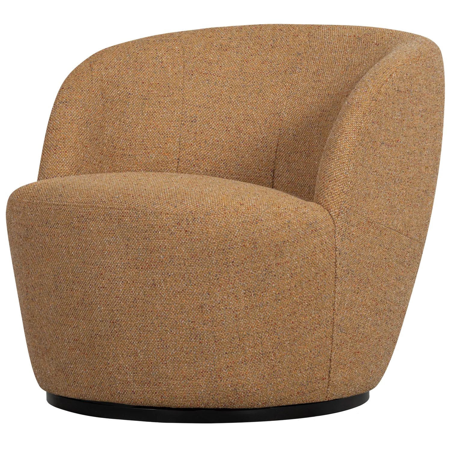 Woood Serra Draaifauteuil Geweven Stof Curry Melange - KwaliteitWonen.nl