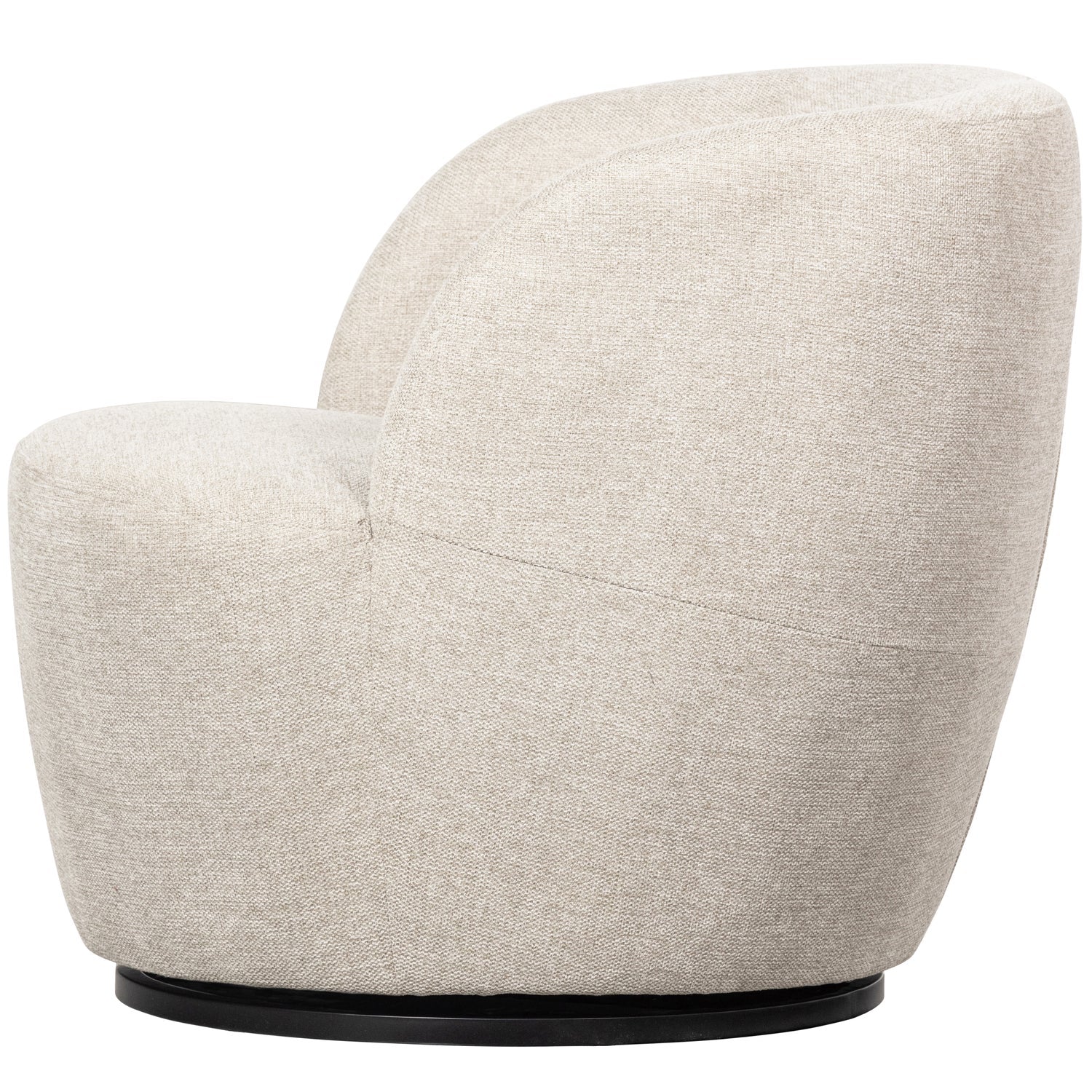Woood Serra Draaifauteuil Geweven Stof Off White - KwaliteitWonen.nl
