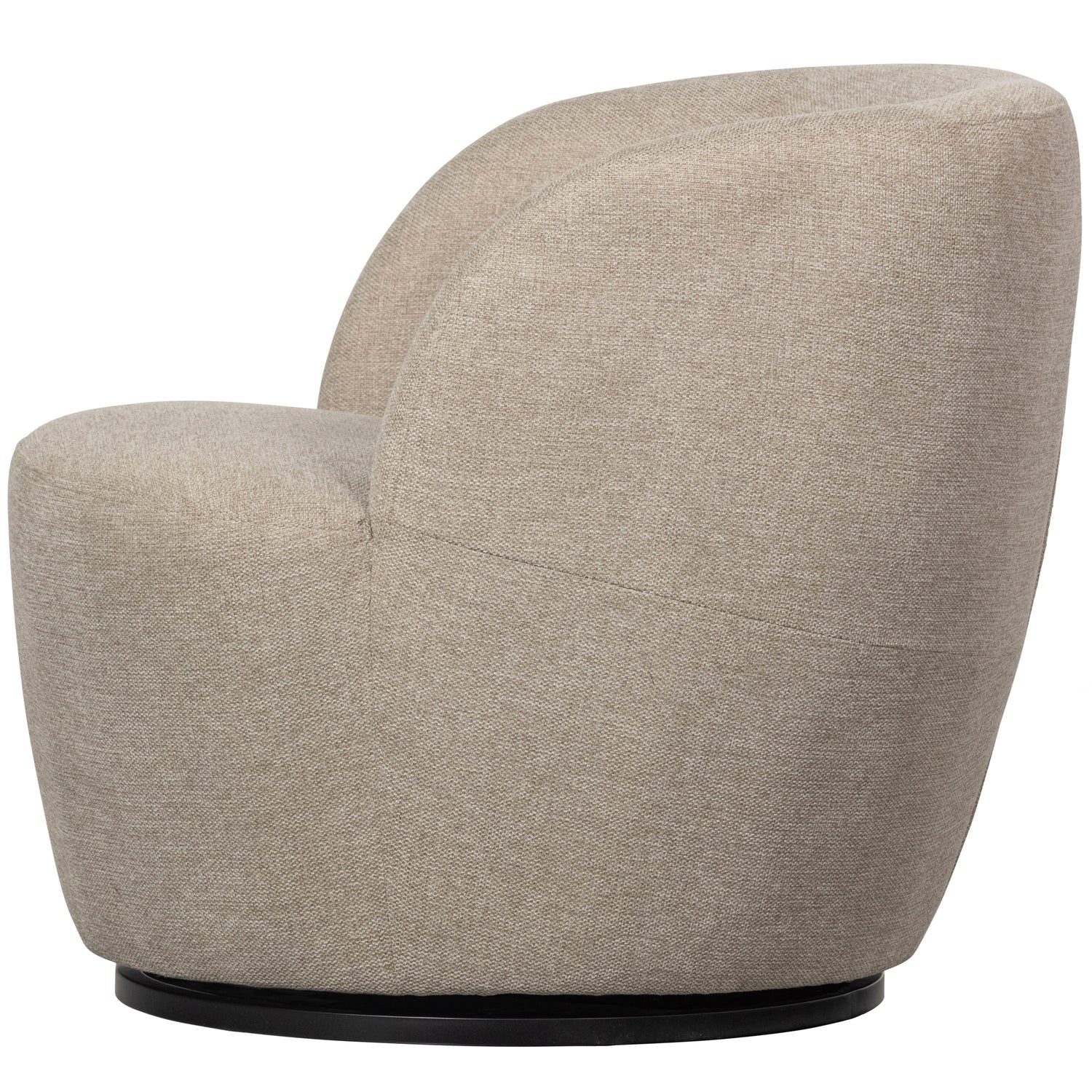 Woood Serra Draaifauteuil Geweven Stof Zand - KwaliteitWonen.nl