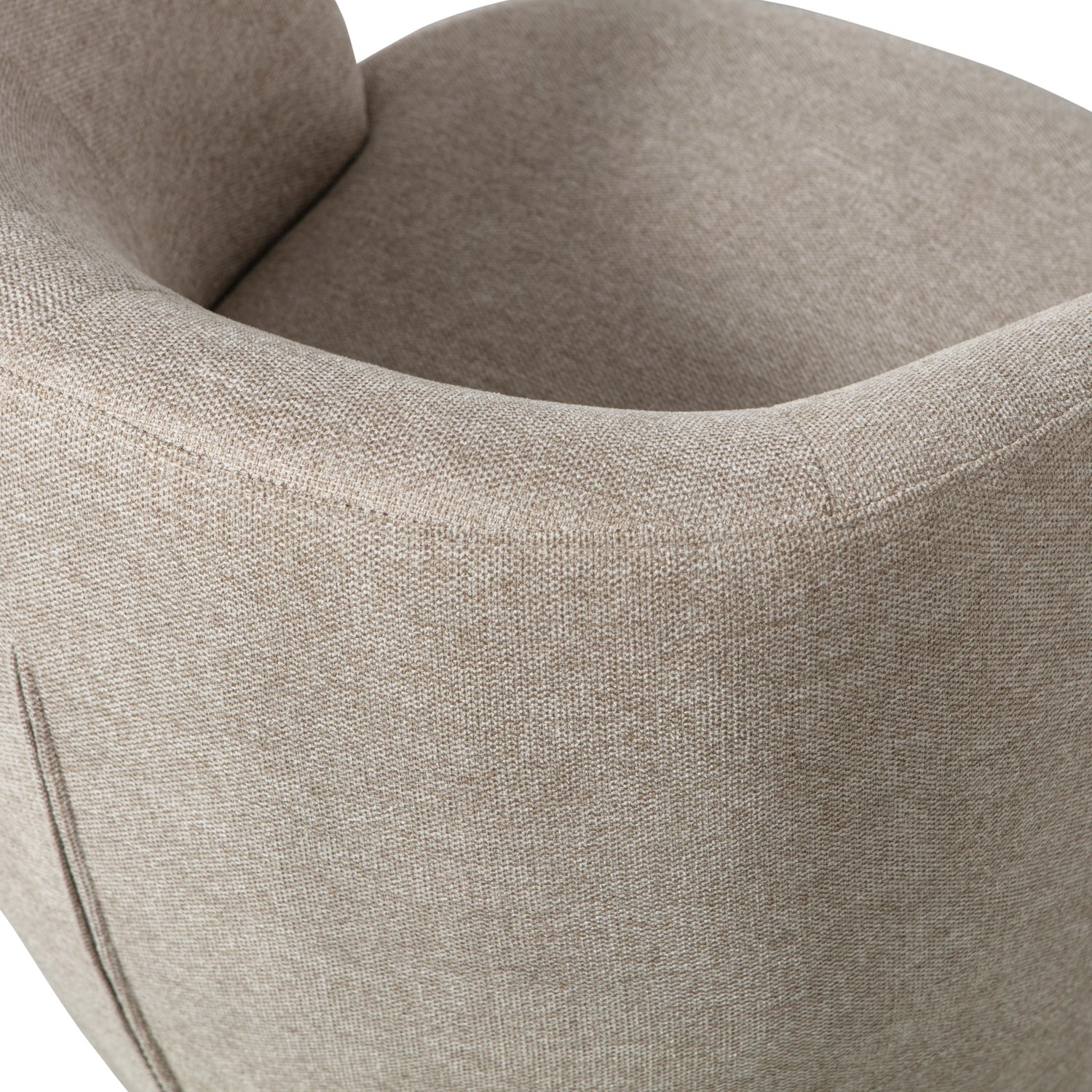 Woood Serra Draaifauteuil Geweven Stof Zand - KwaliteitWonen.nl