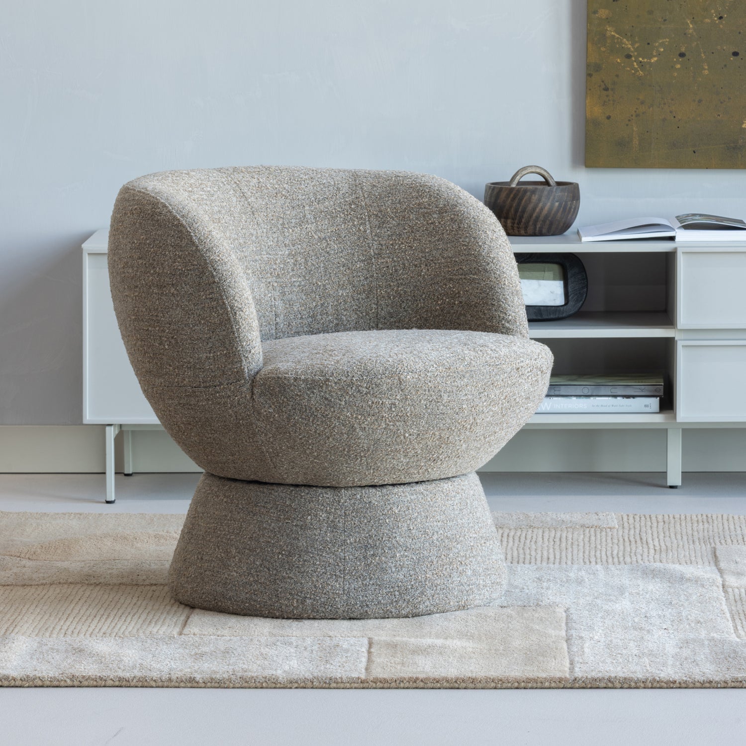 Woood Shuffle Draaifauteuil Bruin Melange - KwaliteitWonen.nl