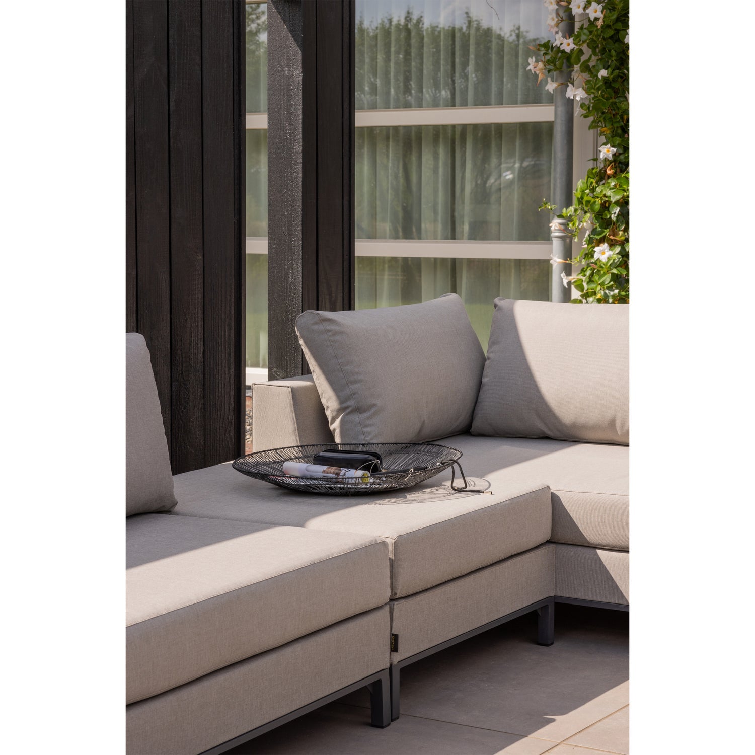Woood Sicilie Tuin Loungeset Rechts Taupe - KwaliteitWonen.nl