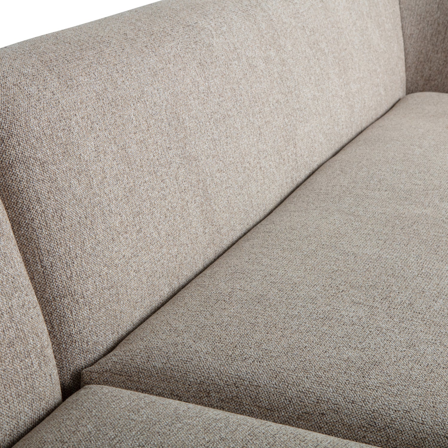 Woood Sloping Hoekbank 3-zits Bank + Chaise Longue Links Naturel Melange - KwaliteitWonen.nl