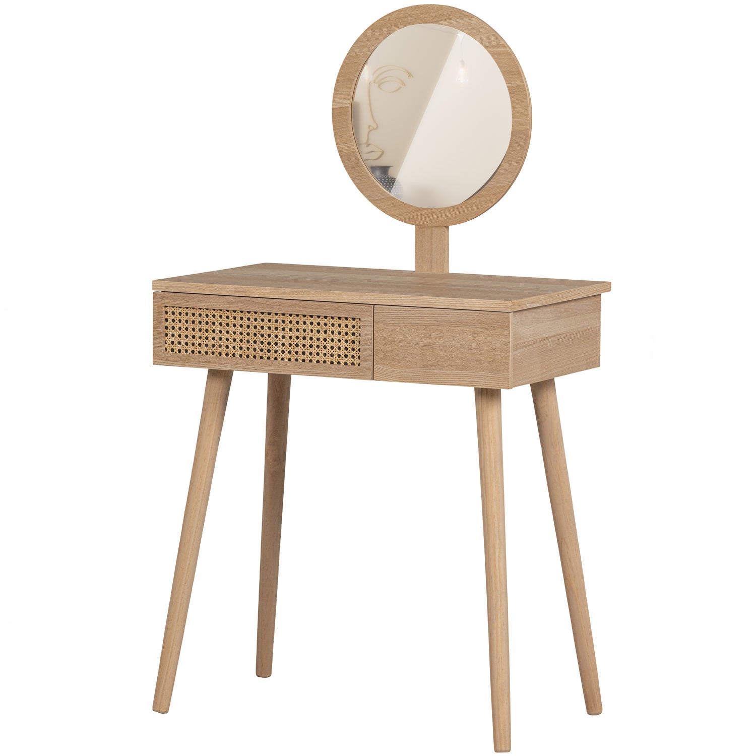 Woood Soof Wandtafel Kaptafel Hout Naturel - KwaliteitWonen.nl