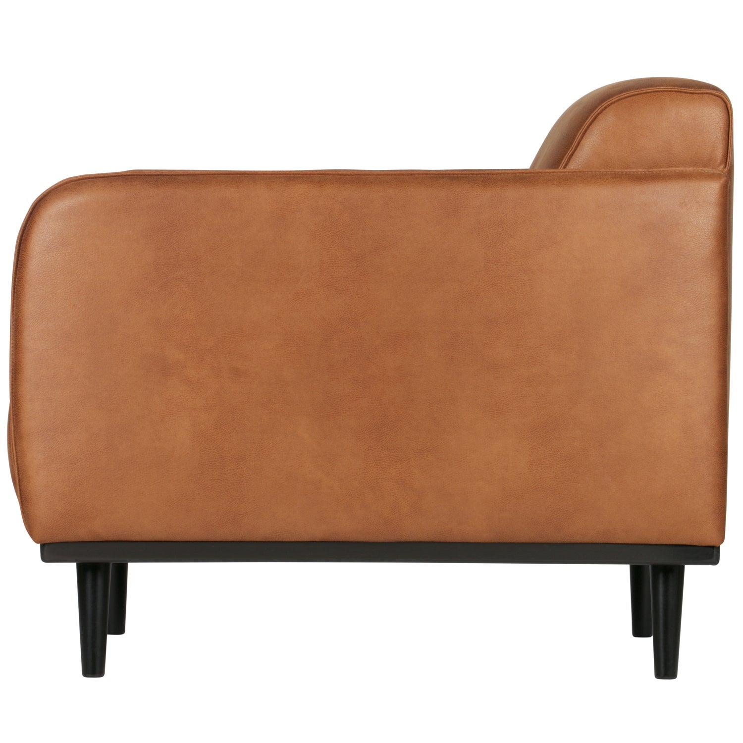 Woood Statement Fauteuil Met Arm Ecoleer Cognac - KwaliteitWonen.nl