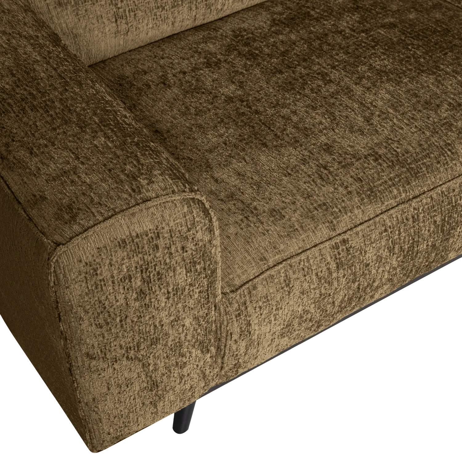 Woood Statement Hoekbank Rechts Structure Velvet Brass - KwaliteitWonen.nl