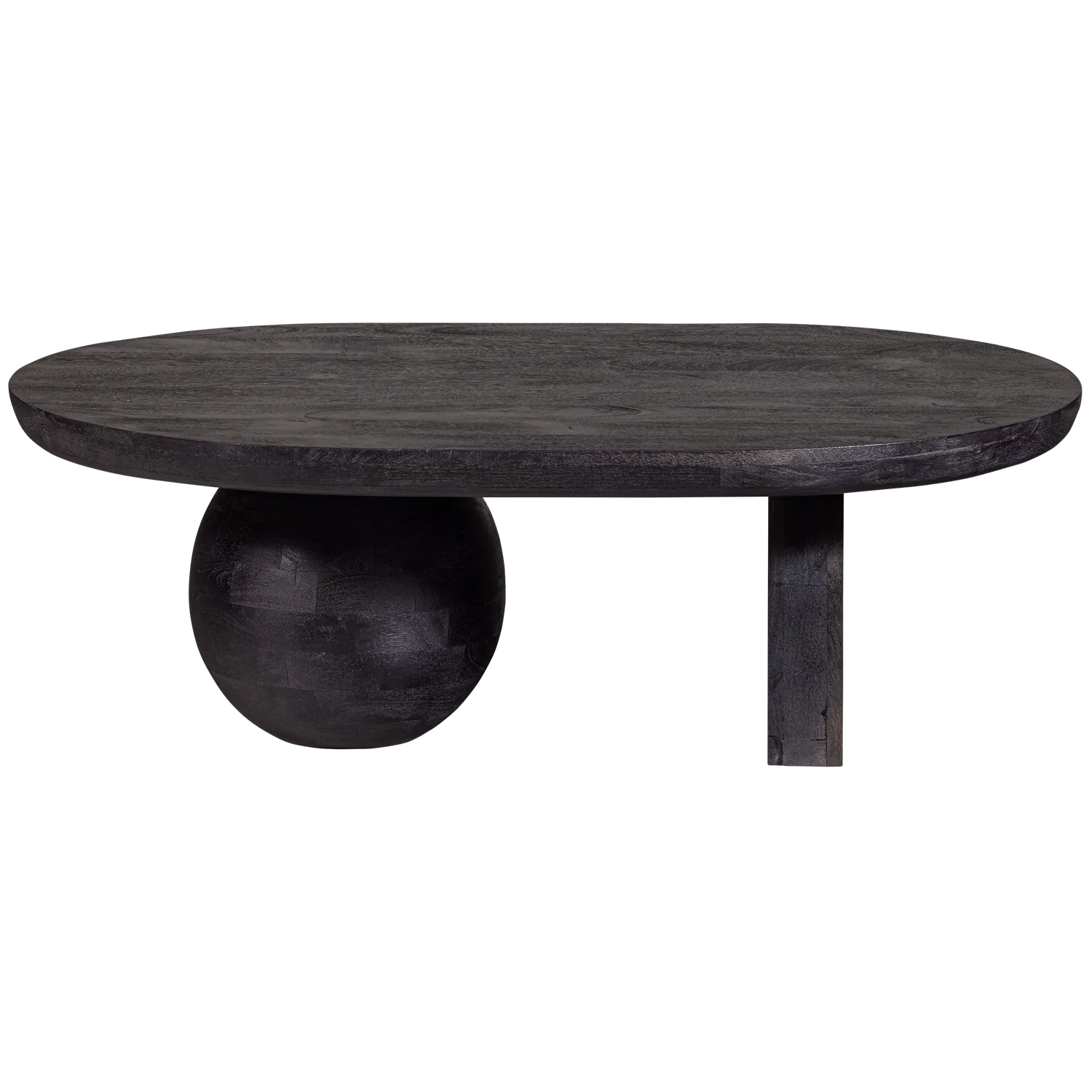 Woood Steppe Salontafel Mangohout Zwart - KwaliteitWonen.nl