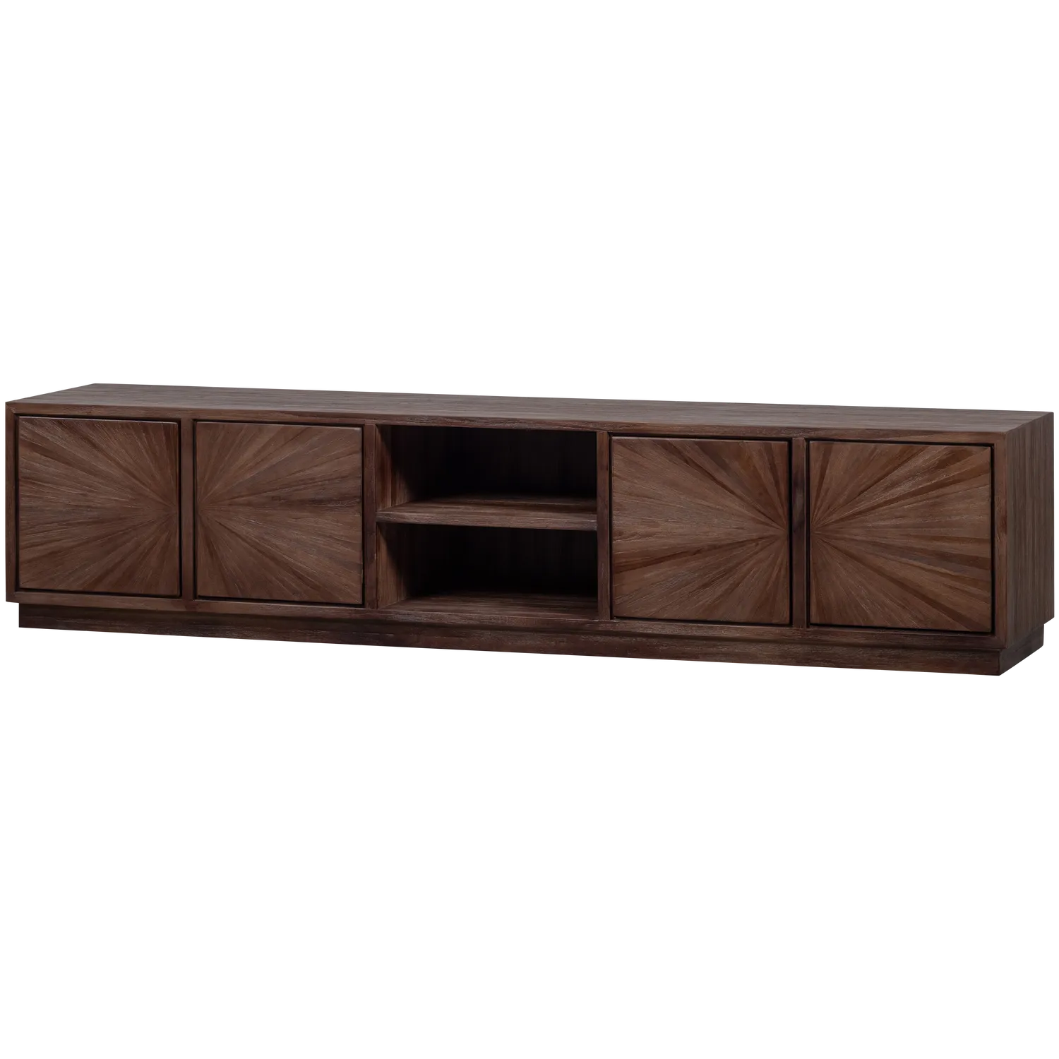Woood Sun Tv Meubel Met Open Vak Recycled Teak Bruin - KwaliteitWonen.nl