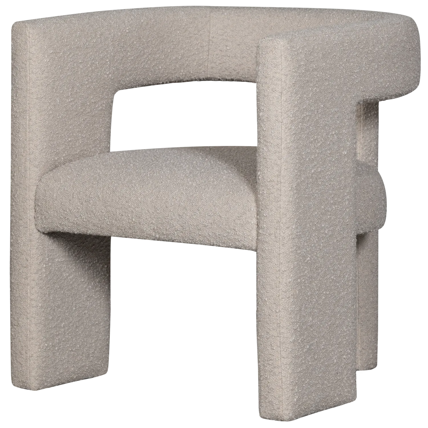 Woood Tiwa Fauteuil Boucle Beige - KwaliteitWonen.nl