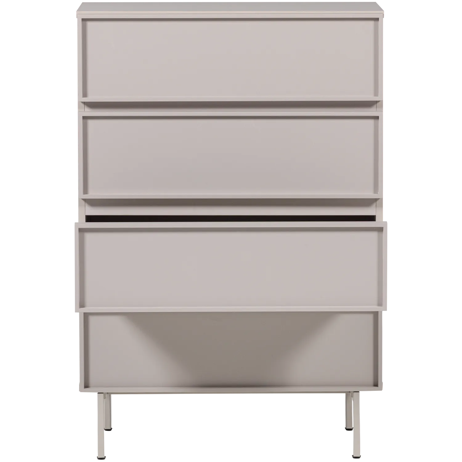 Woood Tours Dressoir Ladekast 4 Lades Melamine MDF Zand - KwaliteitWonen.nl