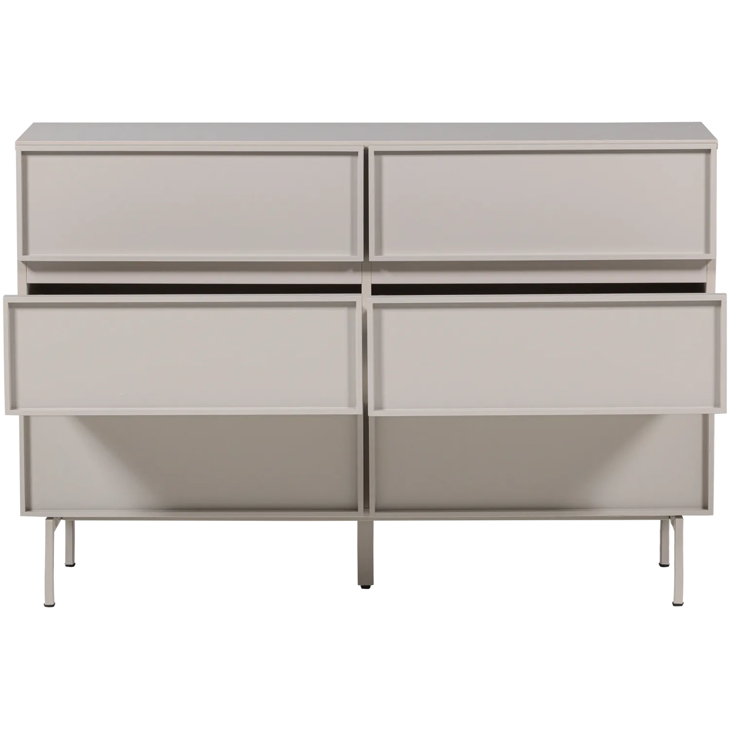 Woood Tours Dressoir Ladekast 6 Lades Melamine MDF Zand - KwaliteitWonen.nl