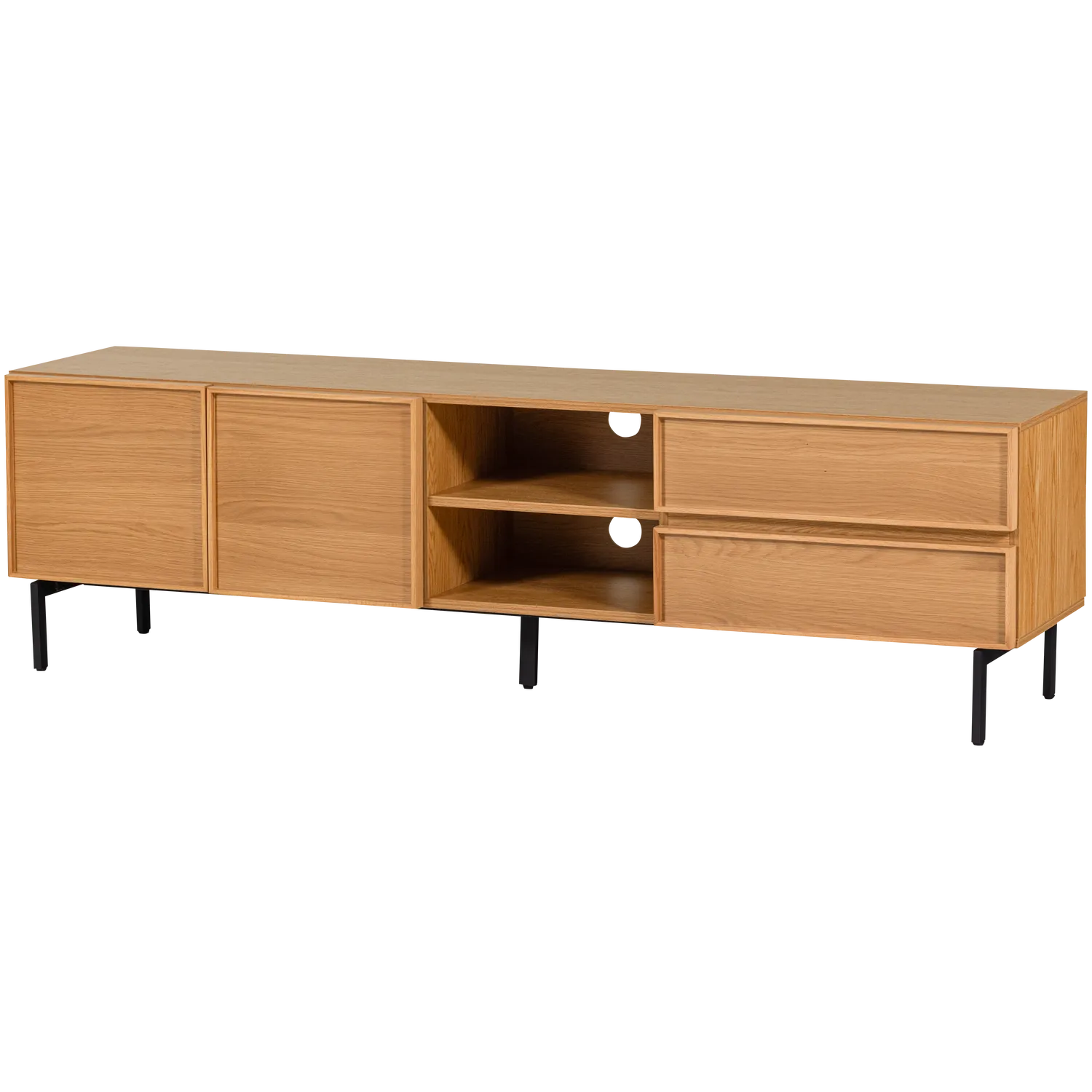 Woood Tours Dressoir Tv Meubel 180cm Melamine MDF Naturel - KwaliteitWonen.nl