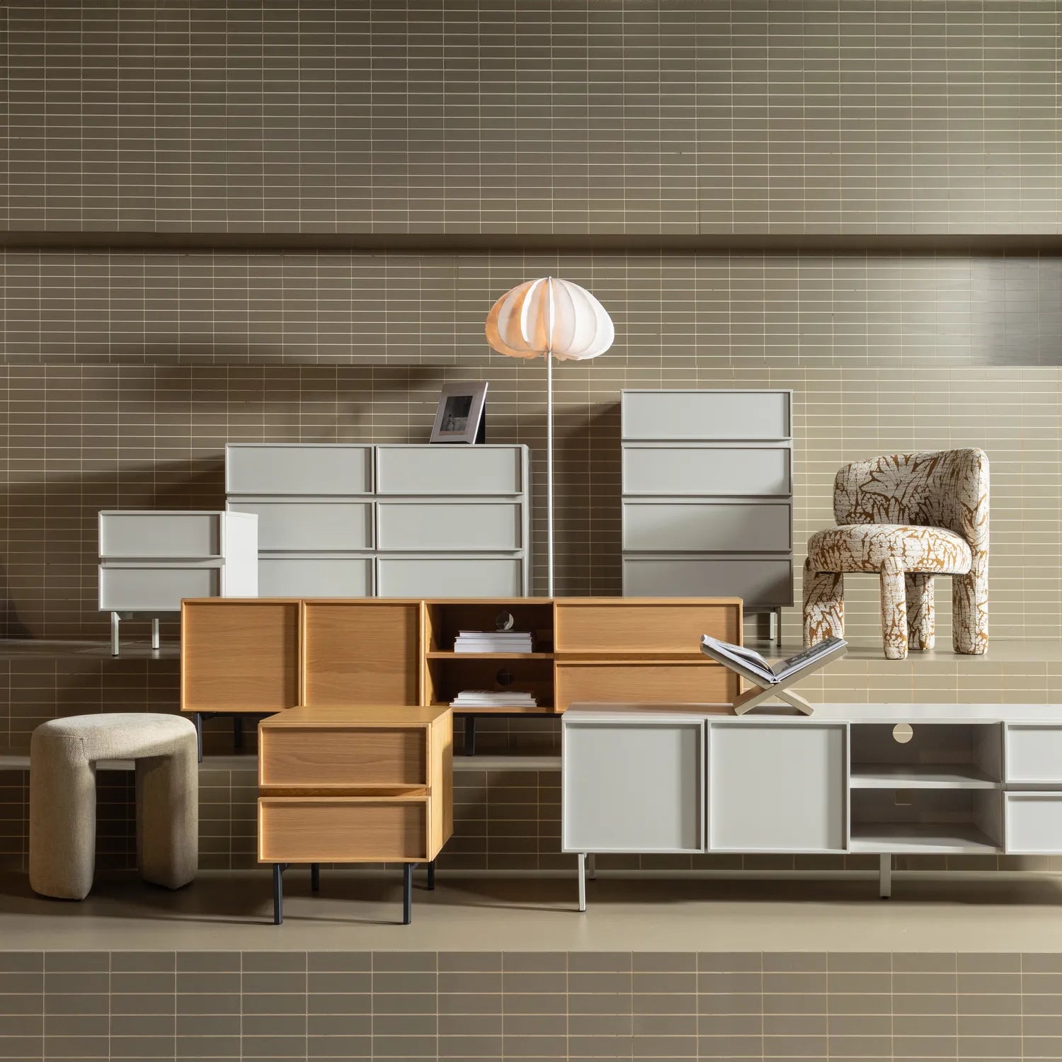 Woood Tours Dressoir Tv Meubel 180cm Melamine MDF Zand - KwaliteitWonen.nl