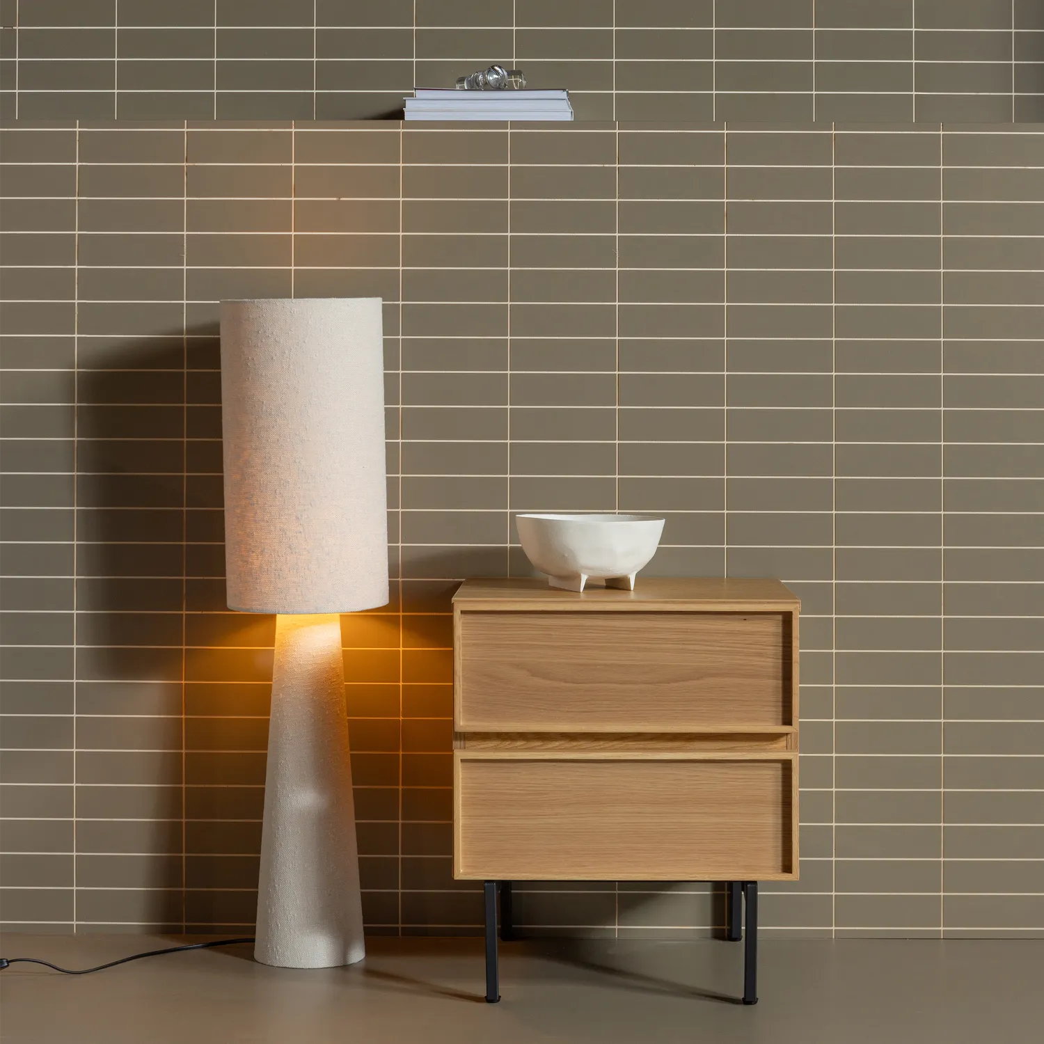 Woood Tours Nachtkastje 2 Lades Melamine MDF Naturel - KwaliteitWonen.nl
