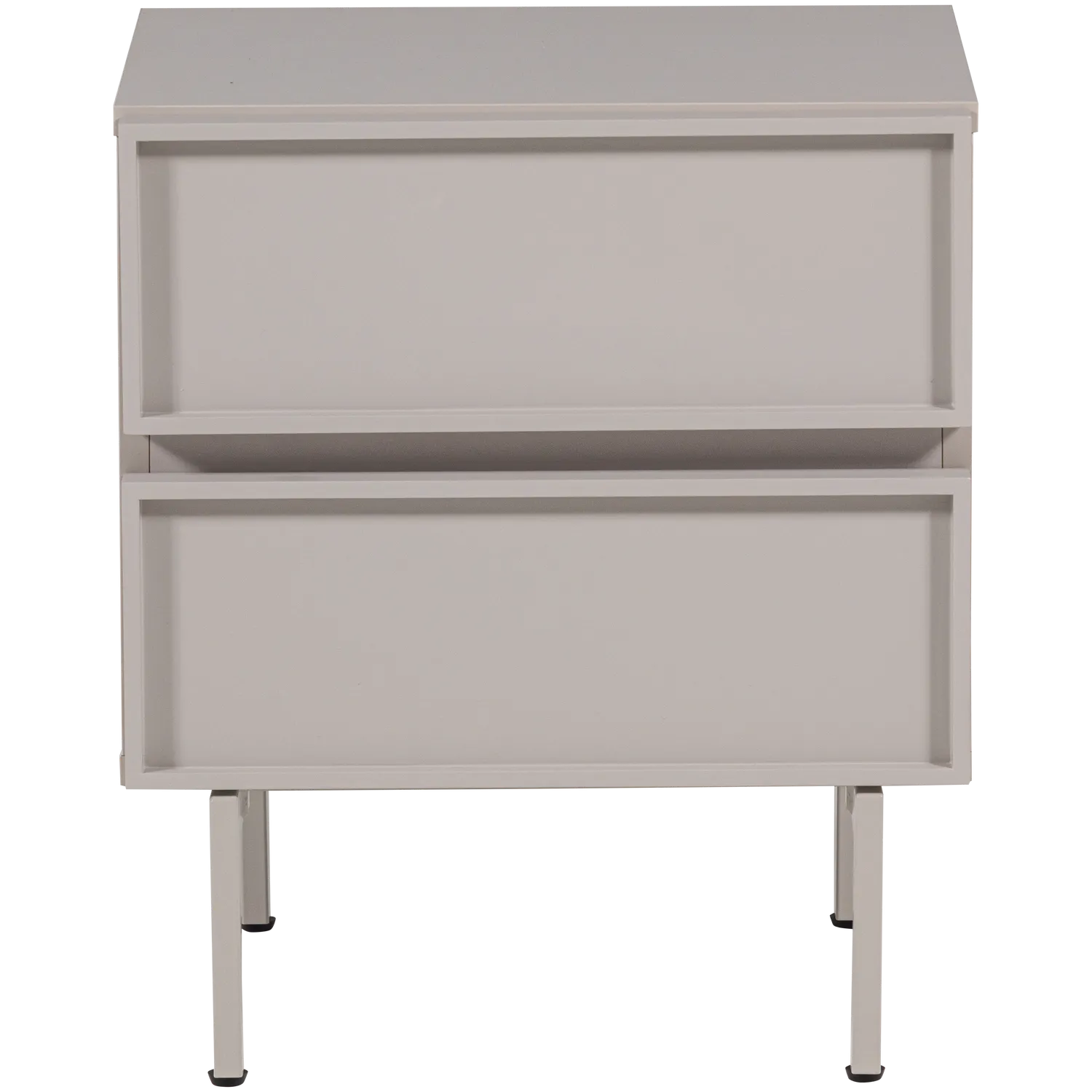 Woood Tours Nachtkastje 2 Lades Melamine MDF Zand - KwaliteitWonen.nl