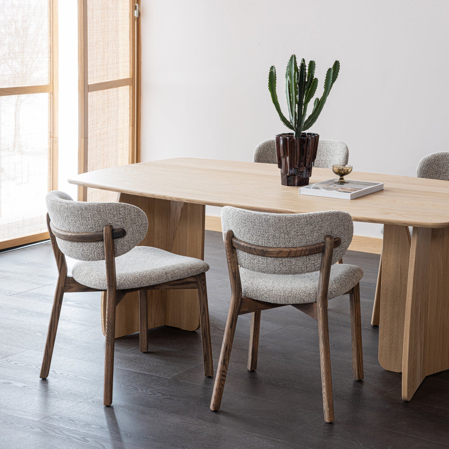 Woood Udar Eetkamerstoel Naturel Met Houten Frame Bruin - KwaliteitWonen.nl