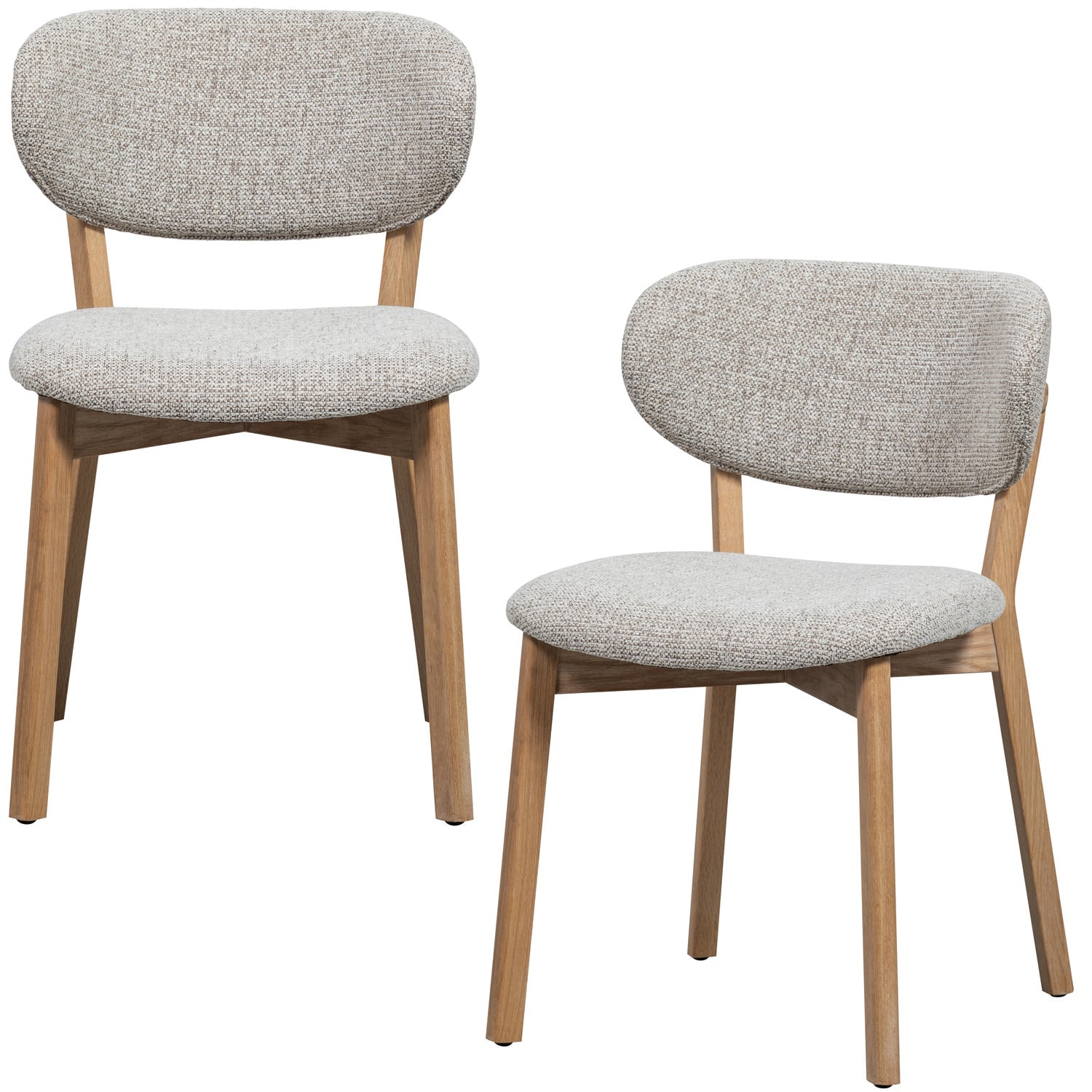 Woood Udar Eetkamerstoel Naturel Met Houten Frame Naturel - KwaliteitWonen.nl