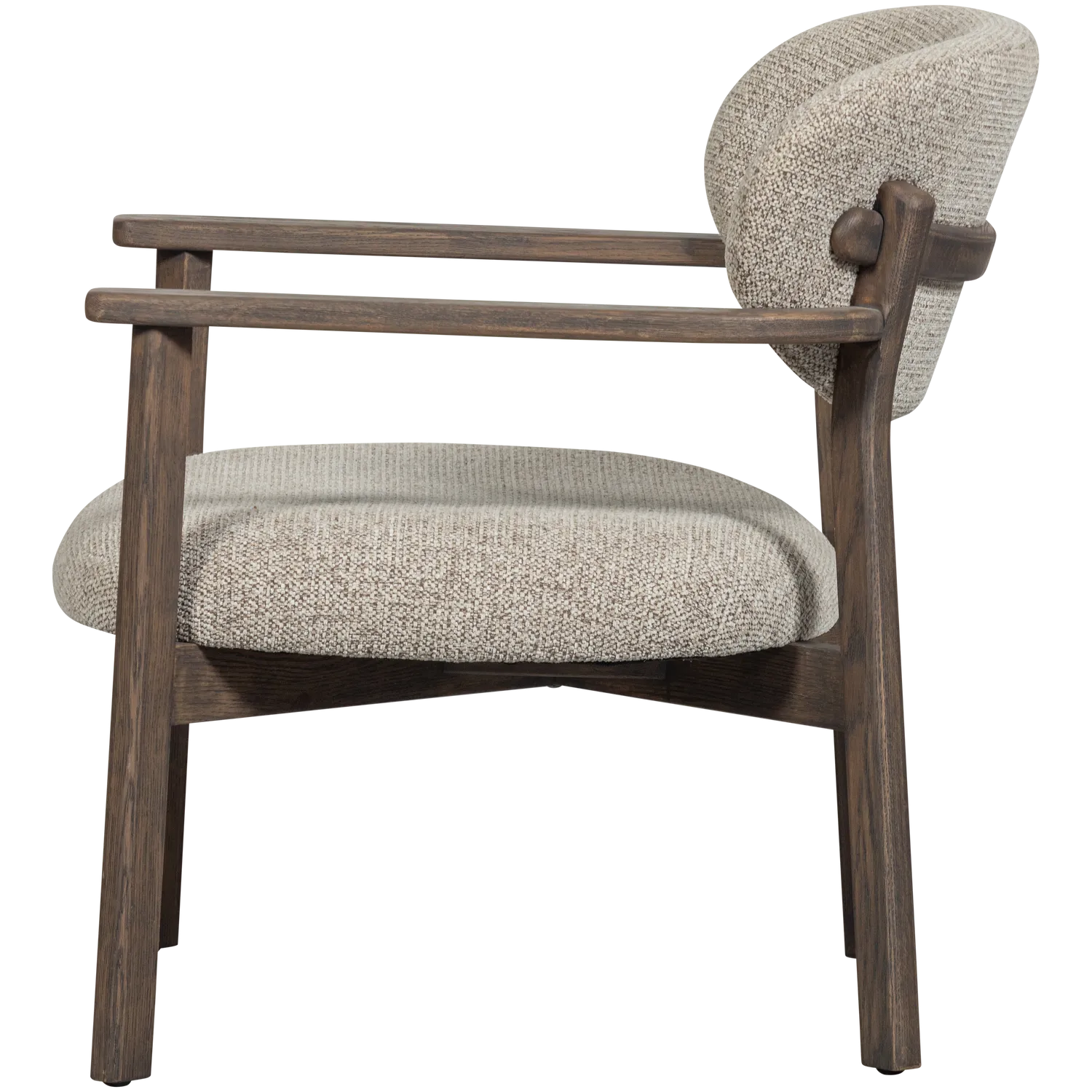 Woood Udar Fauteuil Naturel Met Houten Frame Bruin - KwaliteitWonen.nl