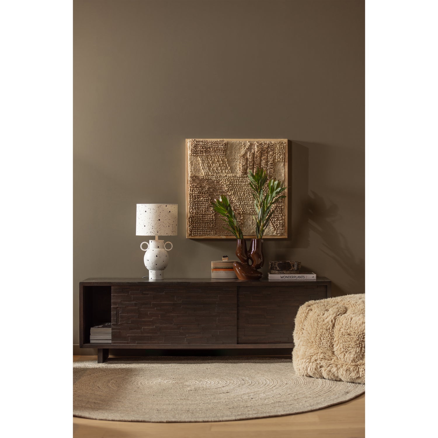 Woood Utopia Vloerkleed Naturel Rond 200cm - KwaliteitWonen.nl