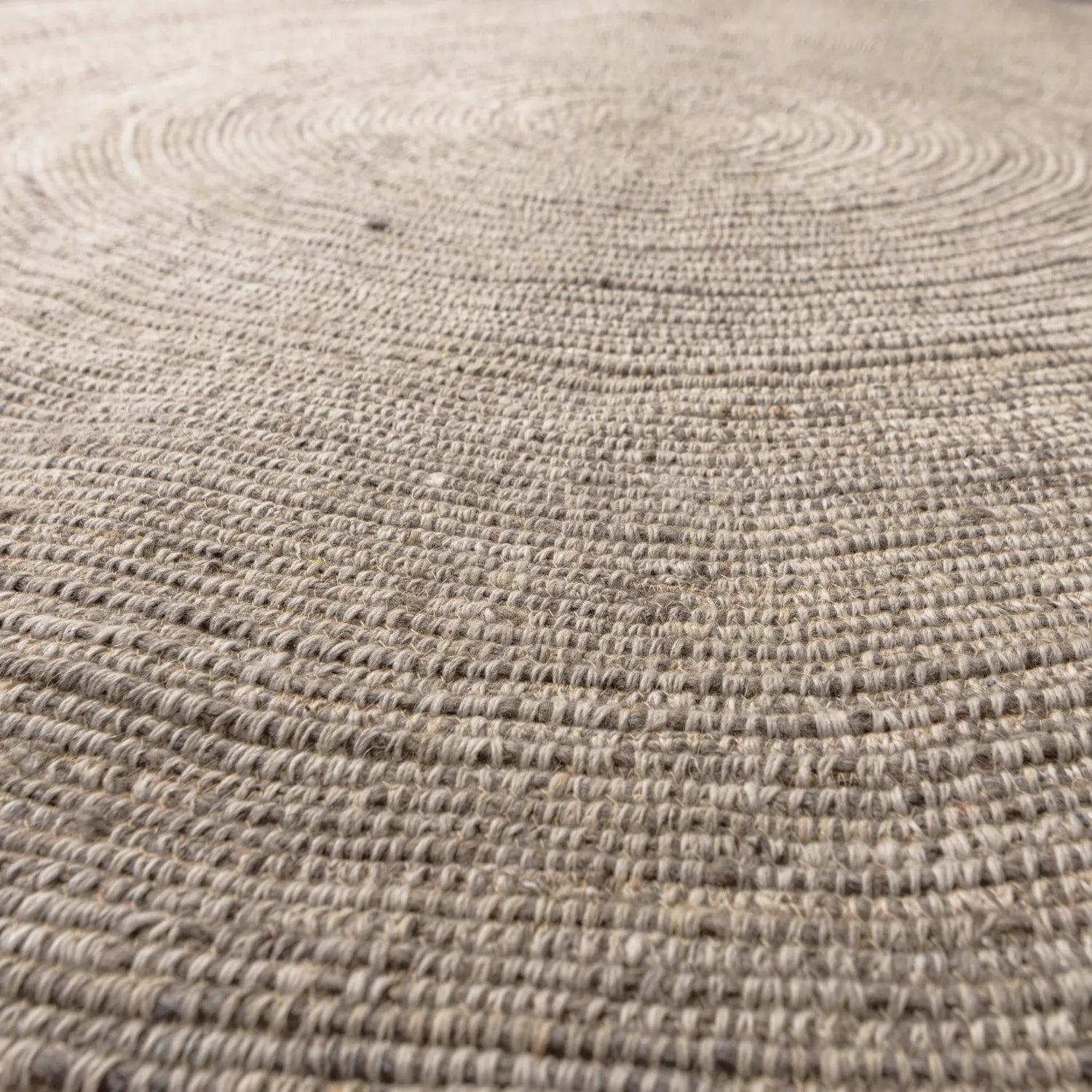 Woood Utopia Vloerkleed Naturel Rond 200cm - KwaliteitWonen.nl