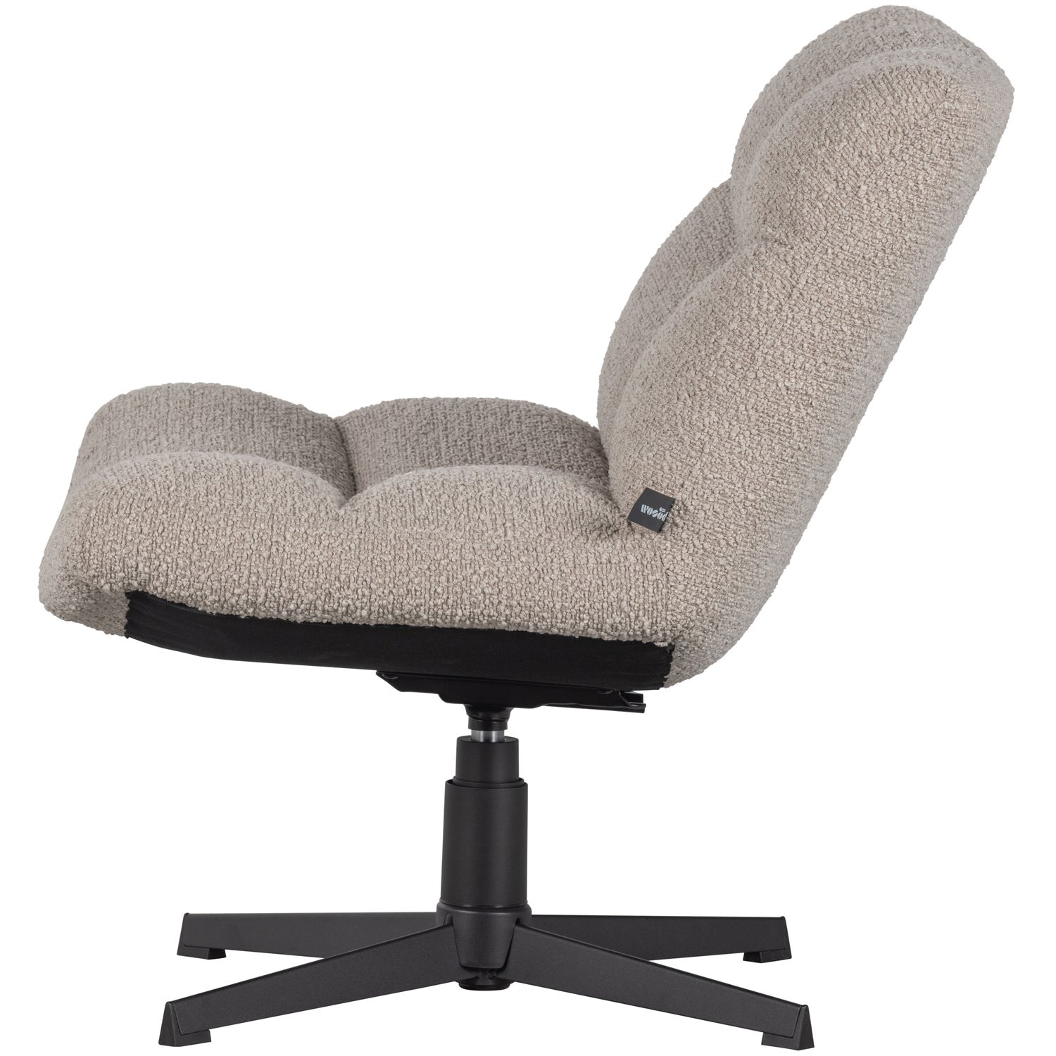 Woood Vinny Draaifauteuil Boucle Zand - KwaliteitWonen.nl