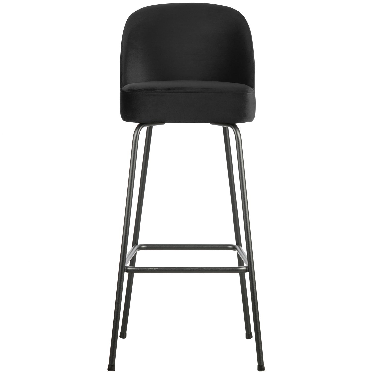 Woood Vogue Barstoel 80 Cm Velvet Zwart - KwaliteitWonen.nl