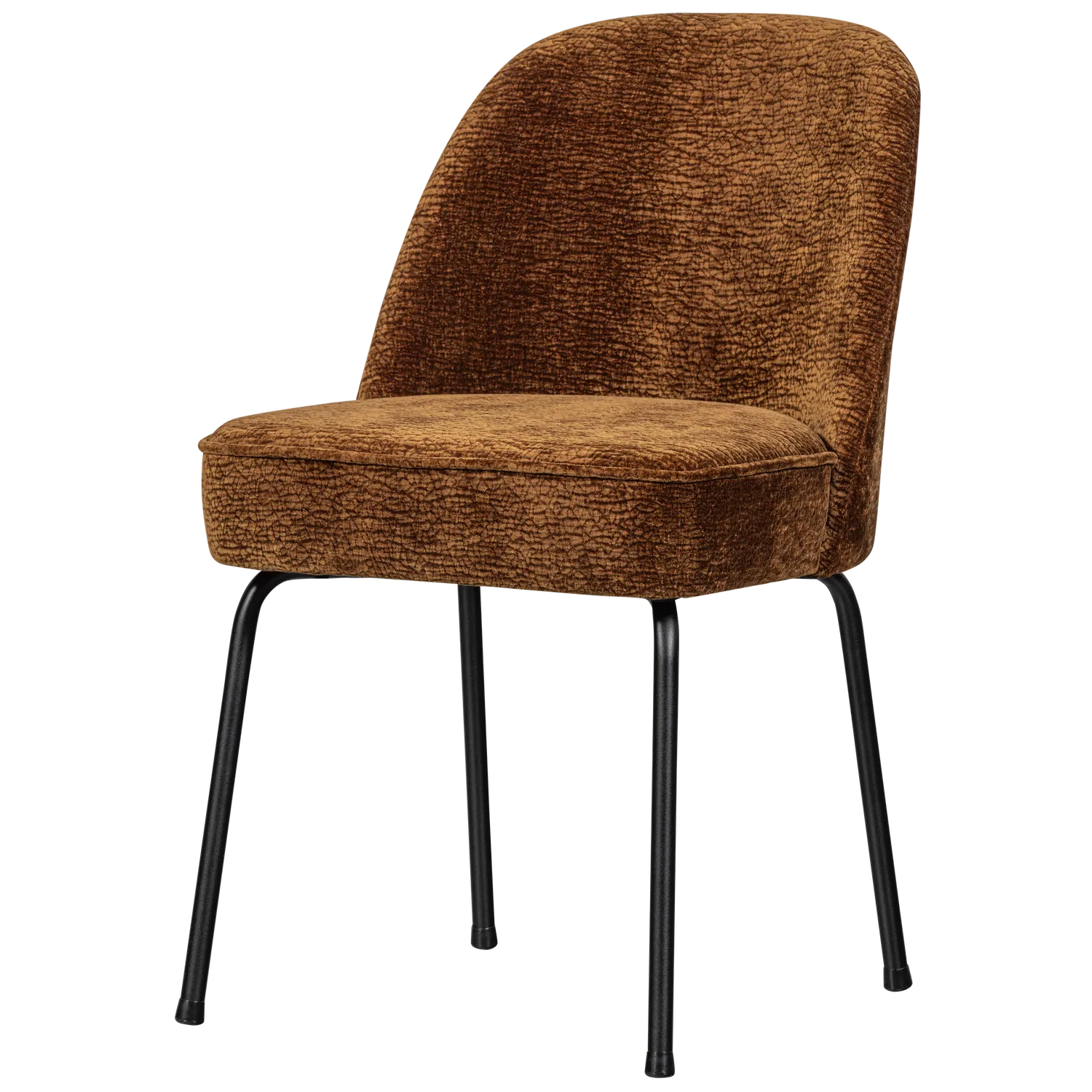 Woood Vogue Eetkamerstoel 3D Chenille Middenbruin - KwaliteitWonen.nl