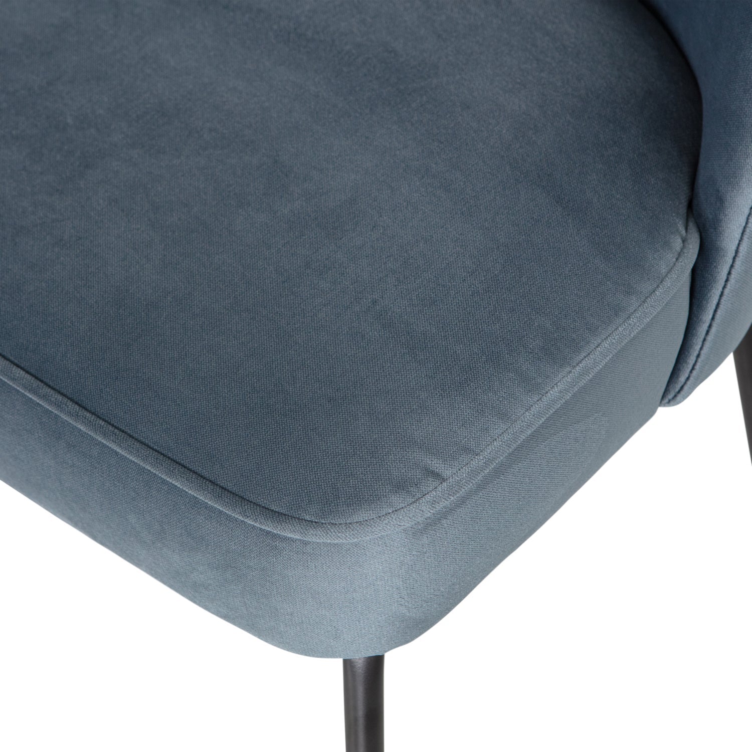 Woood Vogue Eetkamerstoel Velvet Blauw - KwaliteitWonen.nl