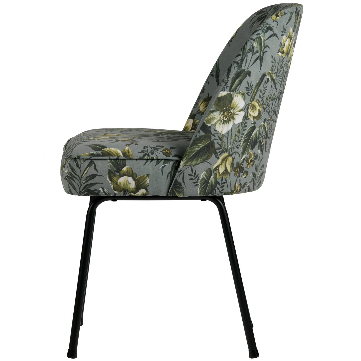 Woood Vogue Eetkamerstoel Velvet Poppy Grijs - KwaliteitWonen.nl
