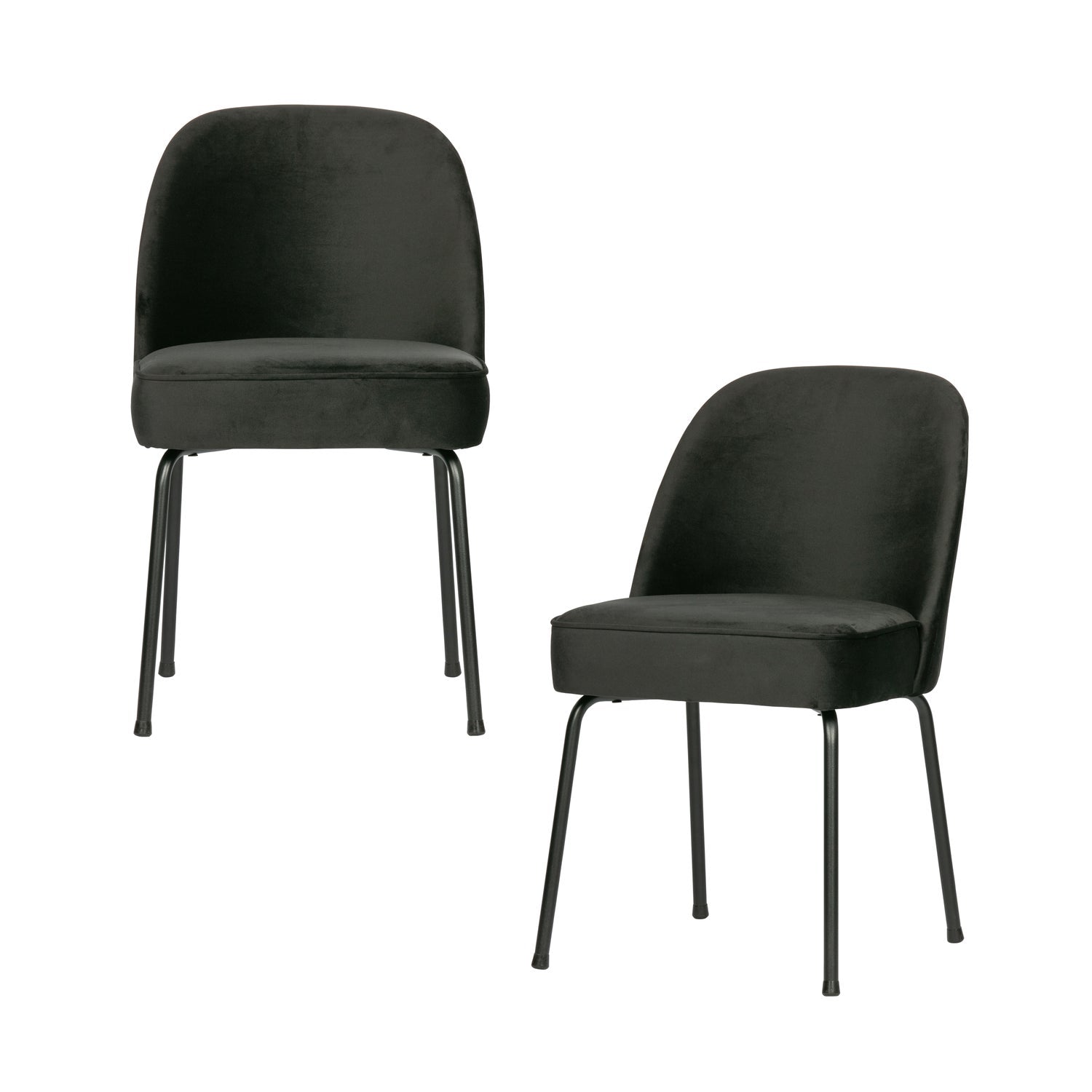 Woood Vogue Eetkamerstoel Velvet Zwart - KwaliteitWonen.nl