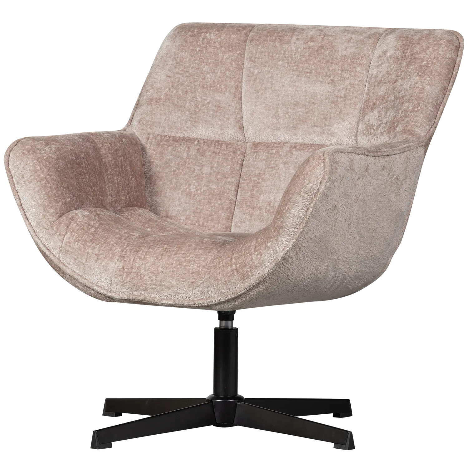 Woood Wibo Draaifauteuil Taupe - KwaliteitWonen.nl