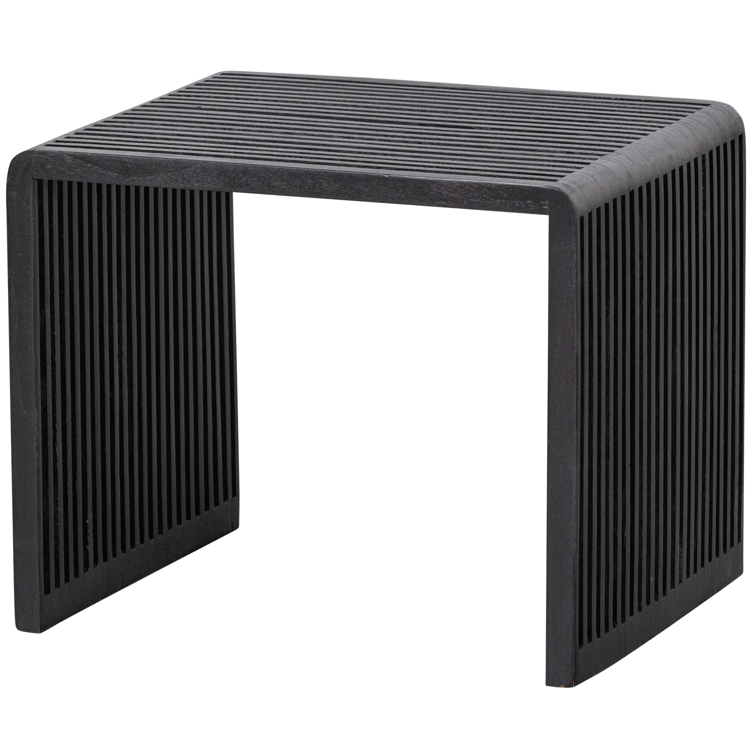 Woood Willa Bijzettafels Recycled Teak Zwart (Set Van 2) - KwaliteitWonen.nl
