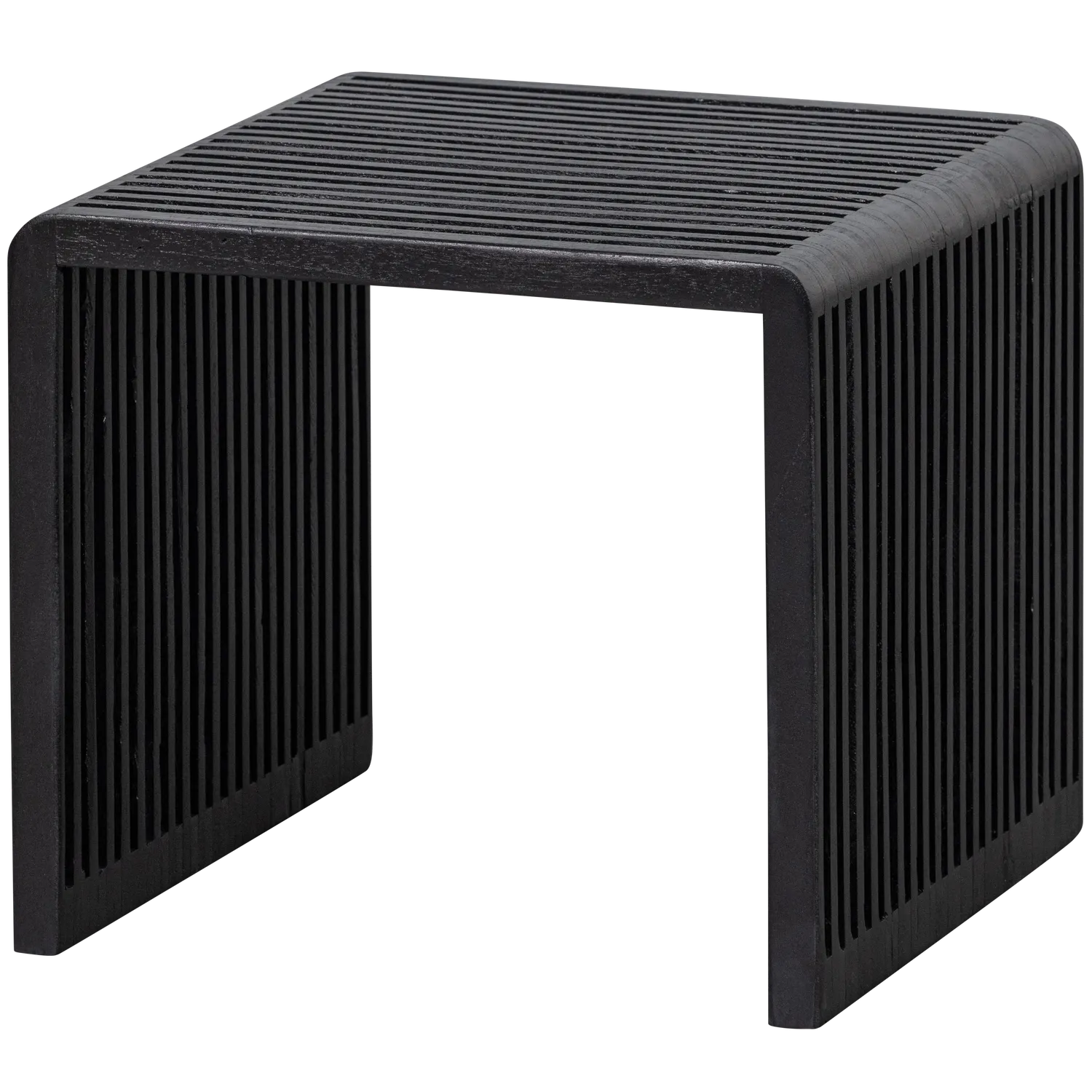 Woood Willa Bijzettafels Recycled Teak Zwart (Set Van 2) - KwaliteitWonen.nl