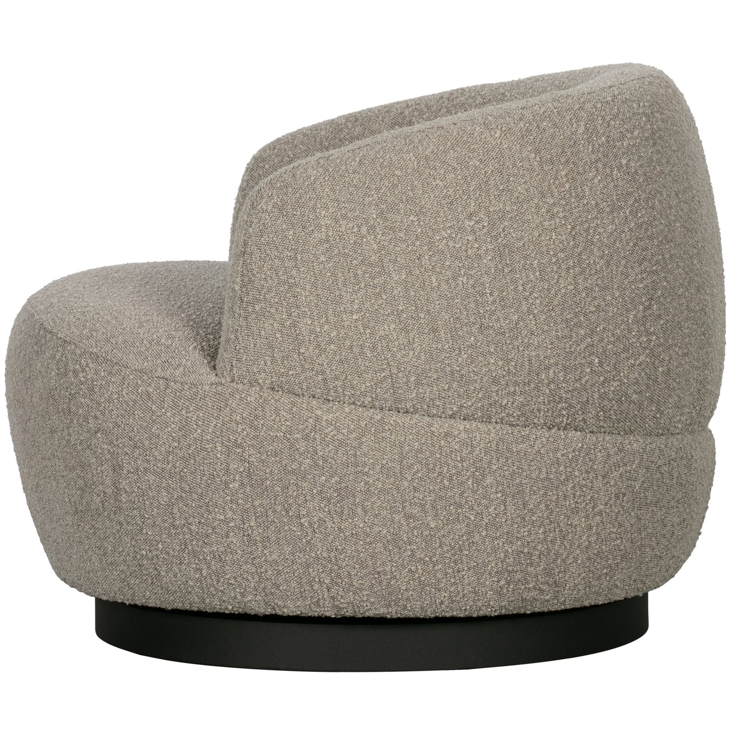 Woood Woolly Draaifauteuil Boucle Naturel Melange - KwaliteitWonen.nl