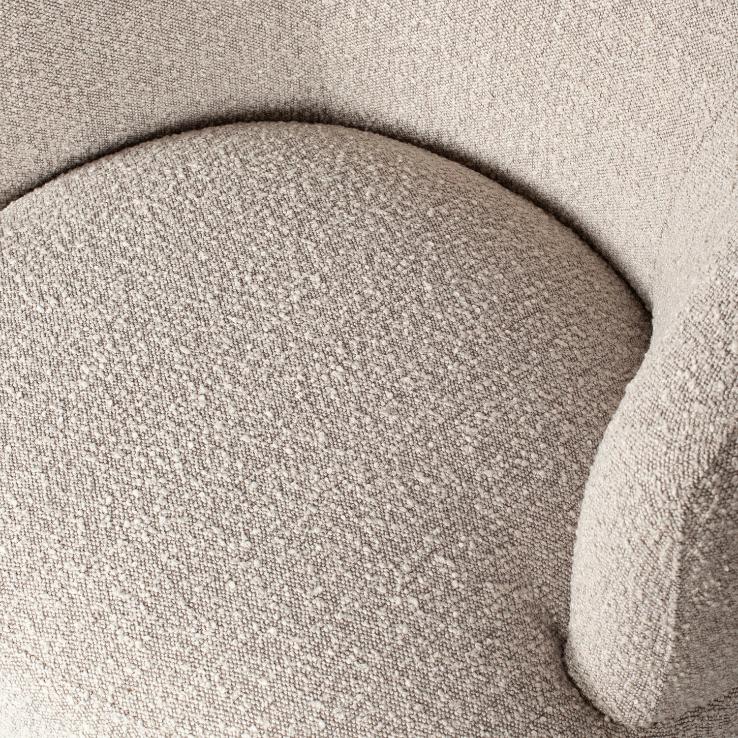 Woood Woolly Draaifauteuil Boucle Naturel Melange - KwaliteitWonen.nl